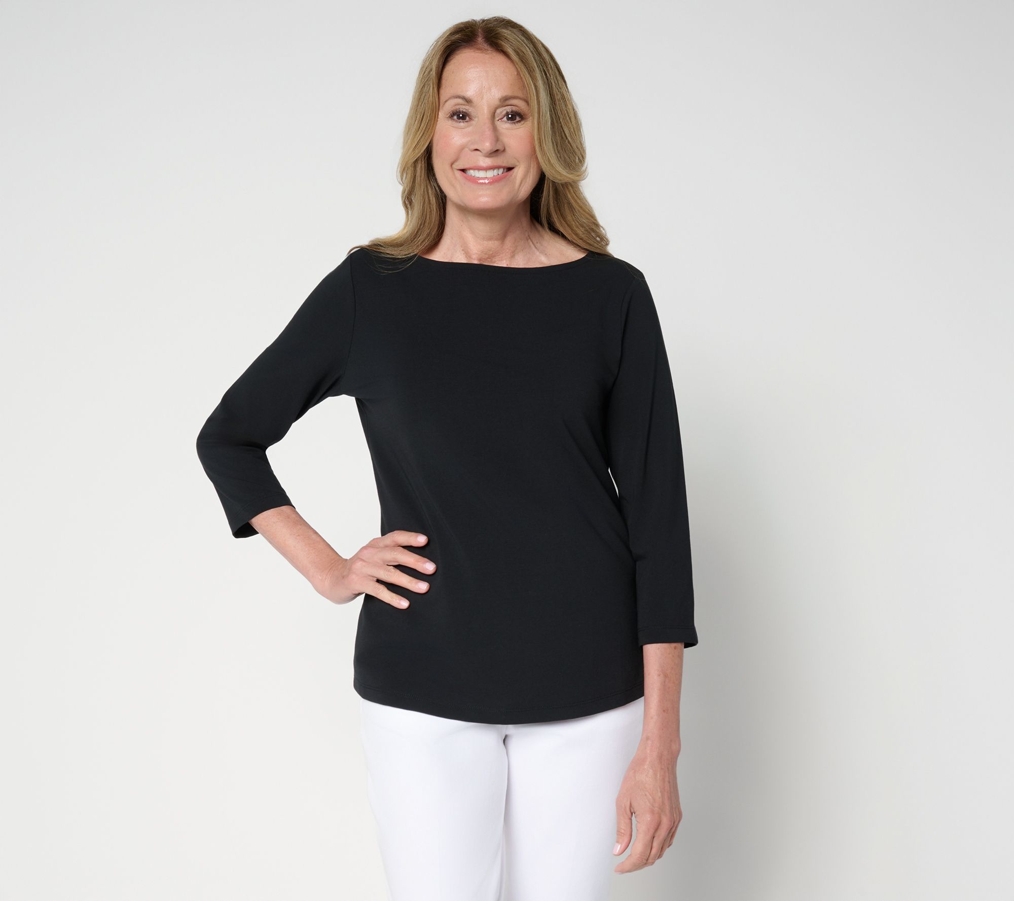 "As Is" Attitudes by Renee Washed Cotton Boat Neck Top