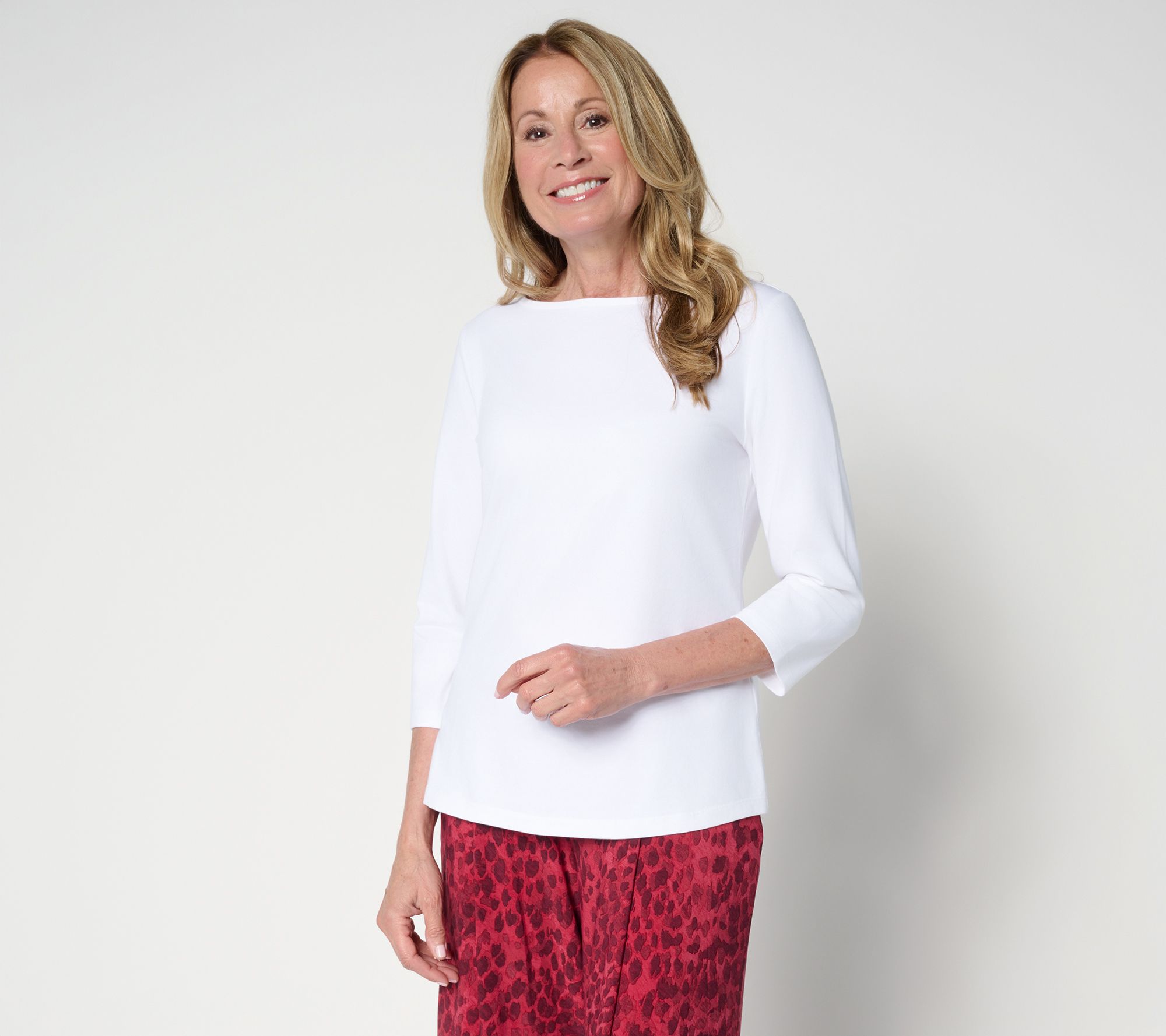 "As Is" Attitudes by Renee Washed Cotton Boat Neck Top