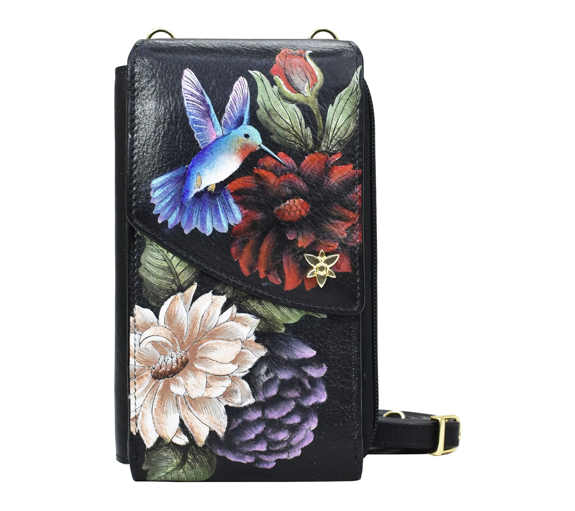 Anushcka Painted Leather Crossbody Phone Case