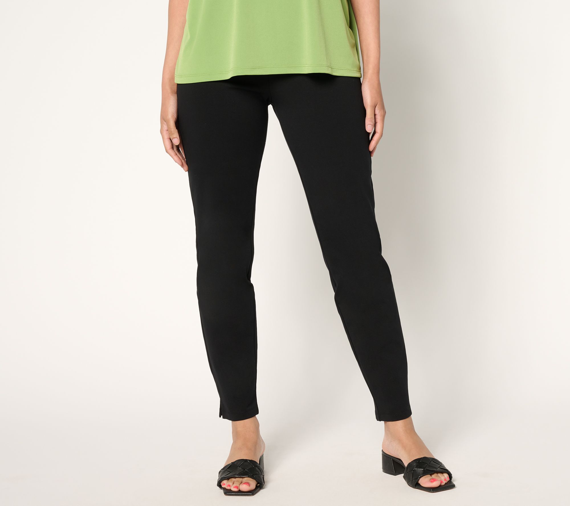 "As Is" Susan Graver Weekend Pet Premium Stretch Slim Leg Ankle Pants