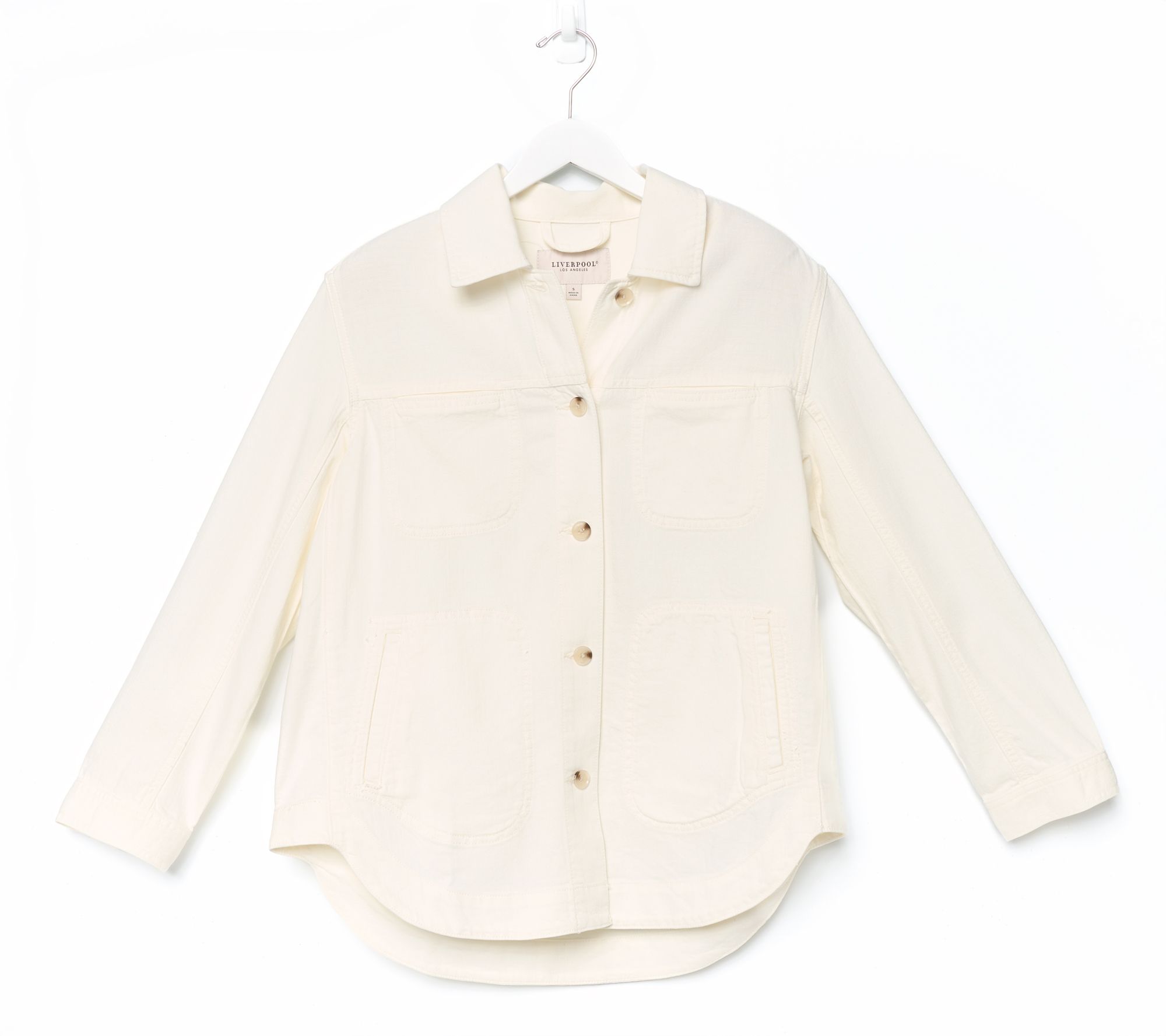Liverpool Los Angeles Weekender Shirt Jacket - Swiss Cream