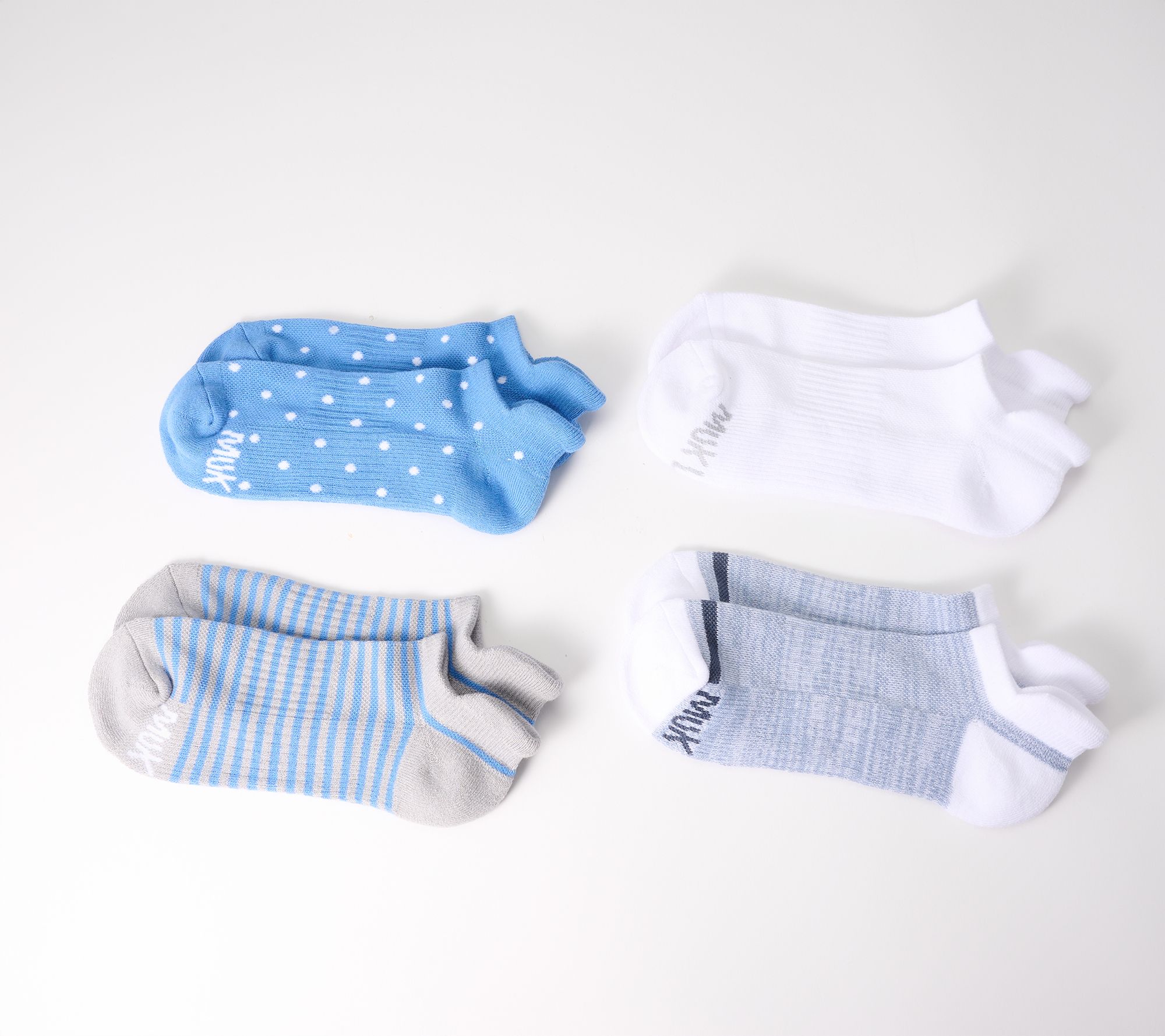 MUK LUKS Set of 4 Cotton Ankle Compression Socks
