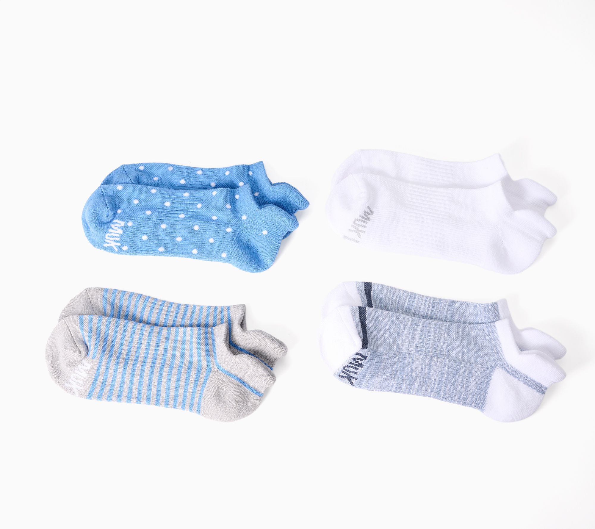 MUK LUKS Set of 4 Cotton Ankle Compression Socks
