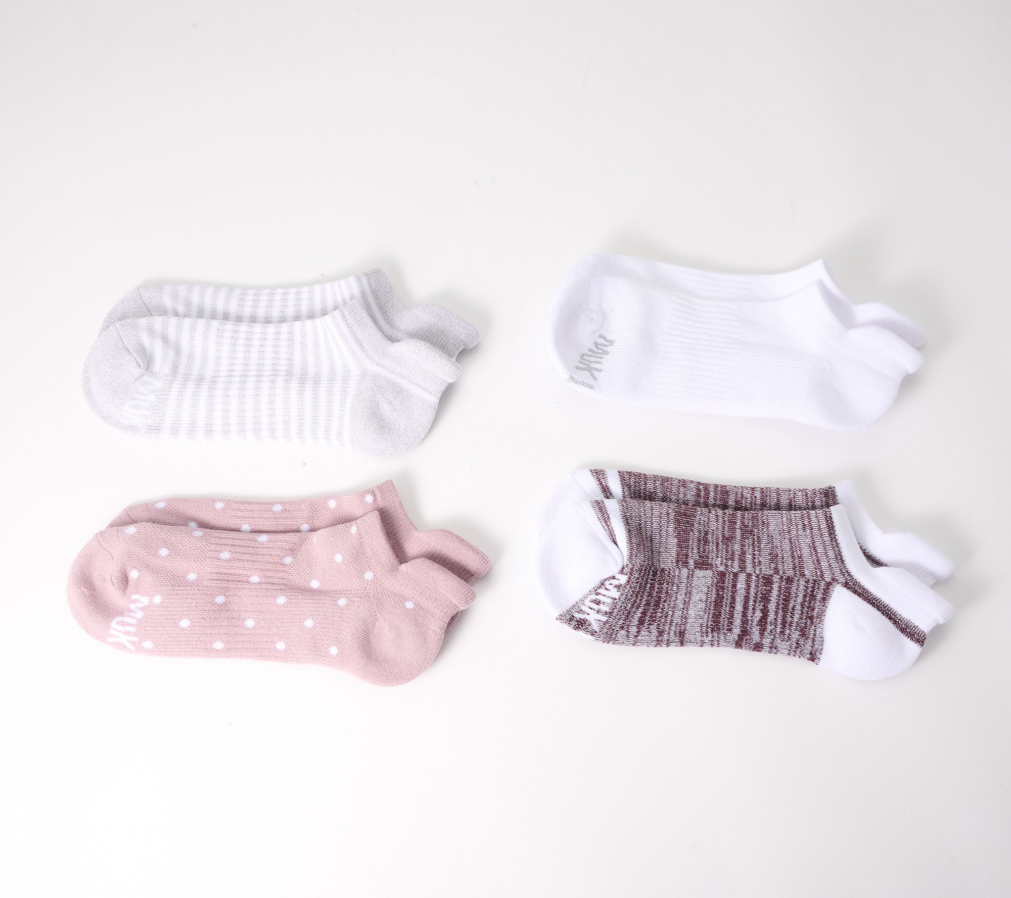 MUK LUKS Set of 4 Cotton Ankle Compression Socks