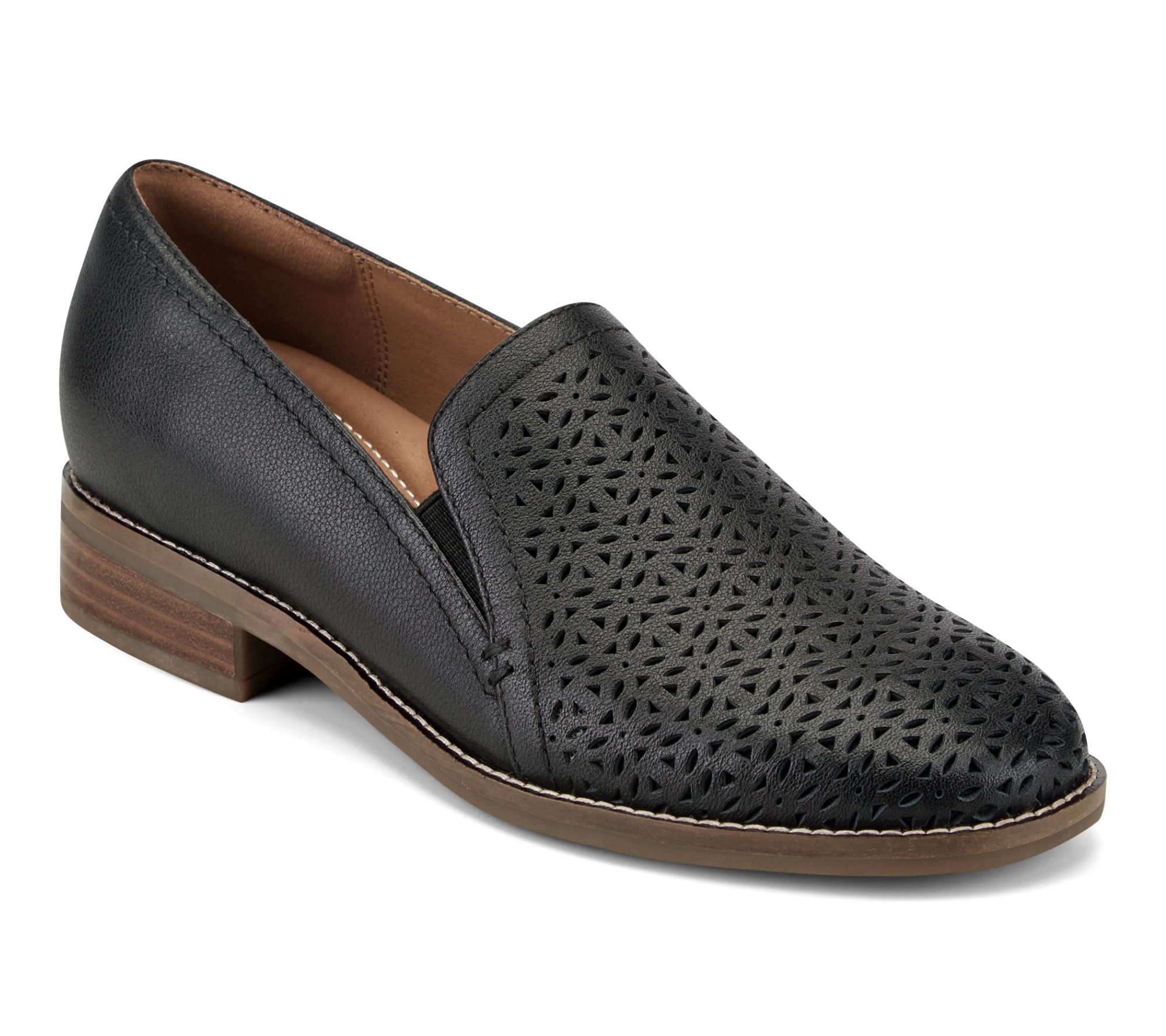 Earth Leather Perforated Loafers-Piper