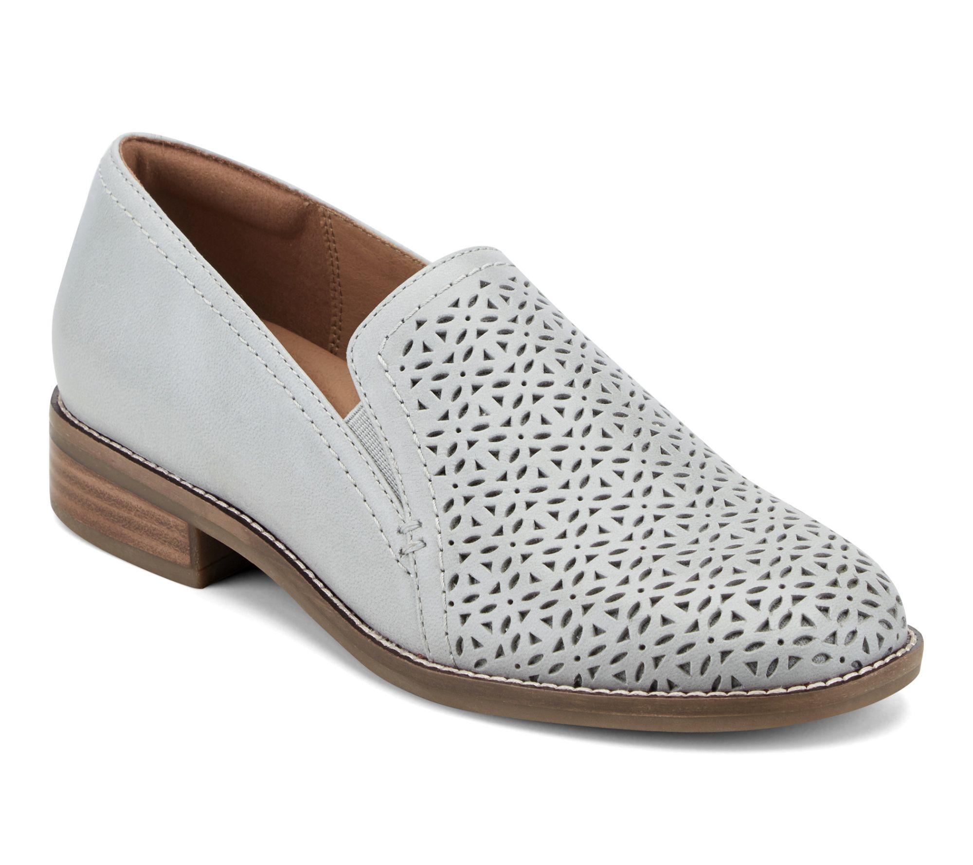 Earth Leather Perforated Loafers-Piper