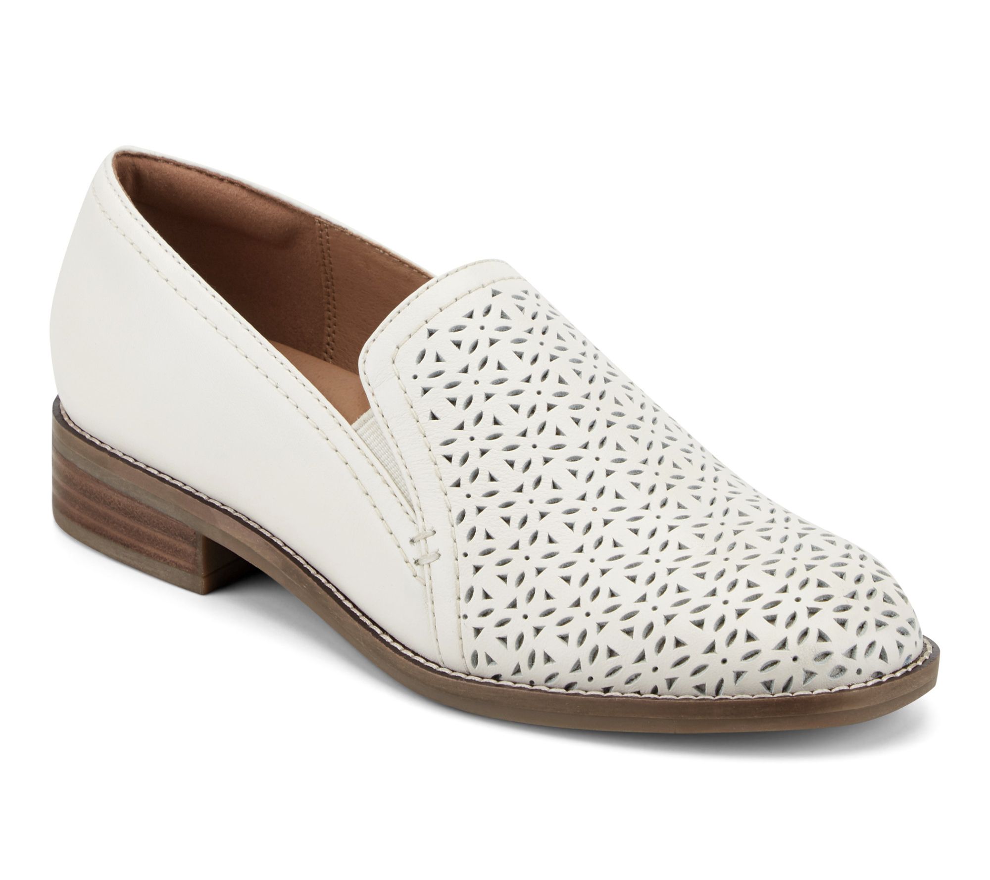 Earth Leather Perforated Loafers-Piper
