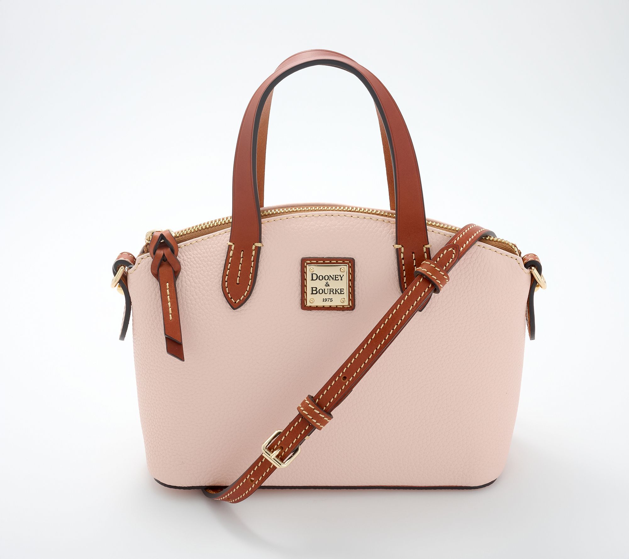 Dooney & Bourke Pebble Leather Ruby Domed Satchel
