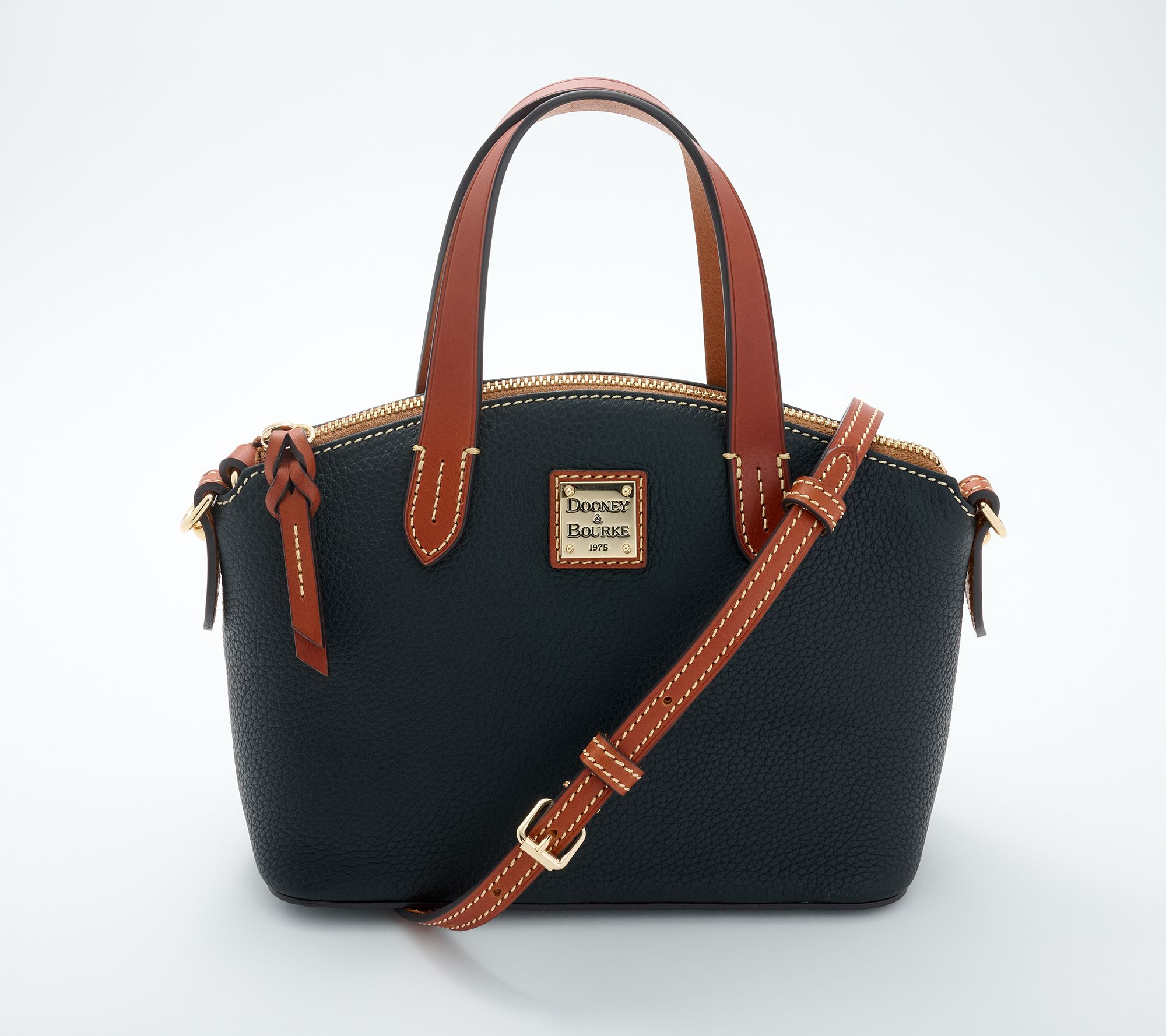 Dooney & Bourke Pebble Leather Ruby Domed Satchel