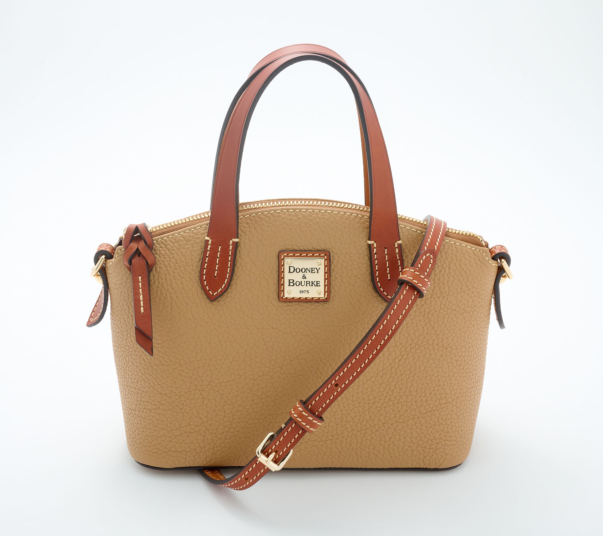 Dooney & Bourke Pebble Leather Ruby Domed Satchel
