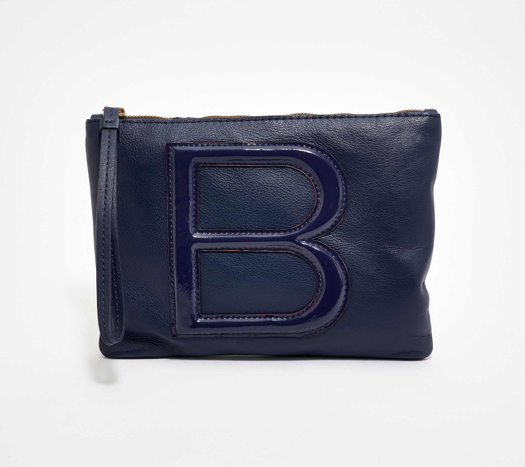 "As Is" American Leather Co. Tonal Monogram Wristlet Pouch