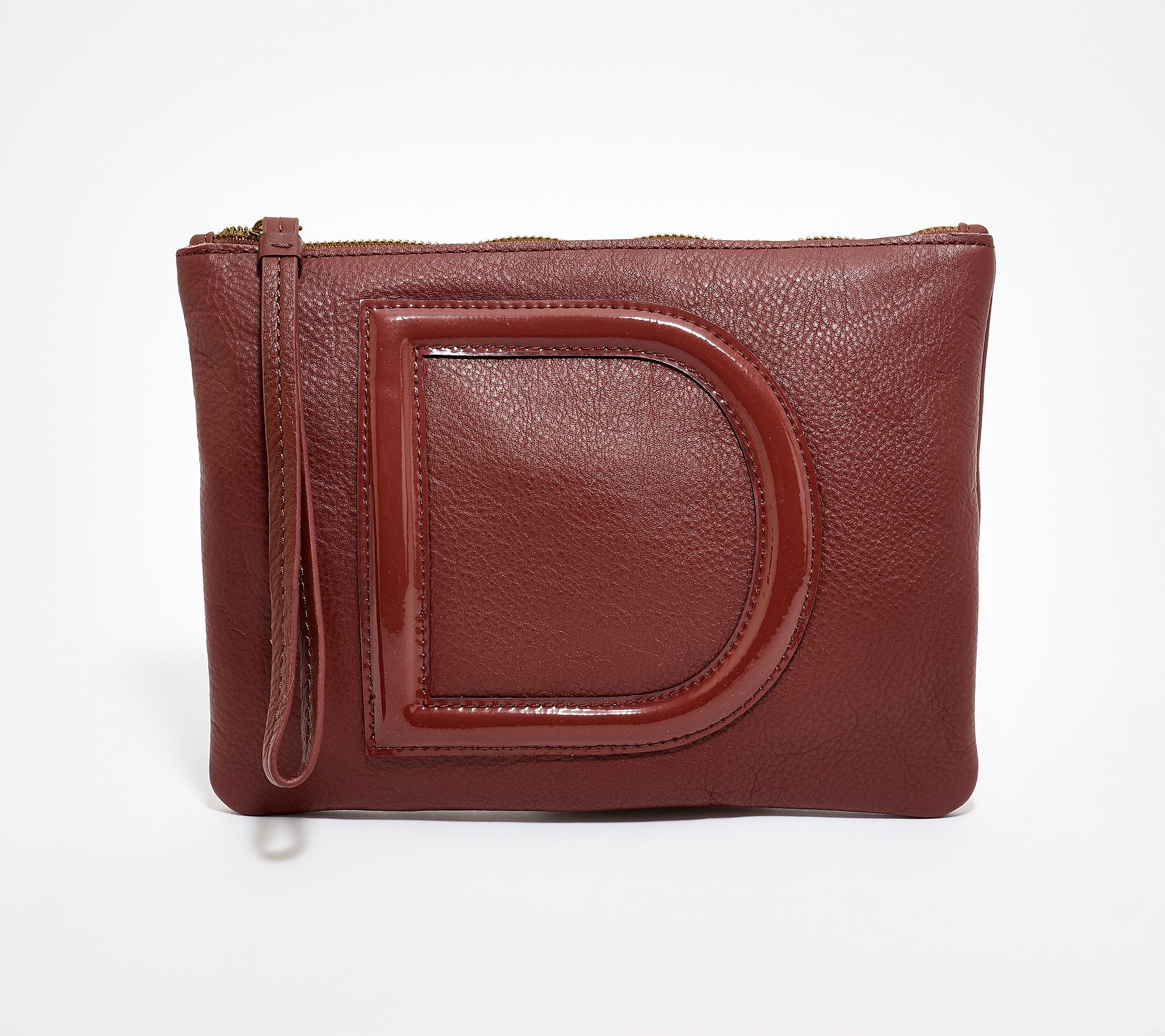 "As Is" American Leather Co. Tonal Monogram Wristlet Pouch