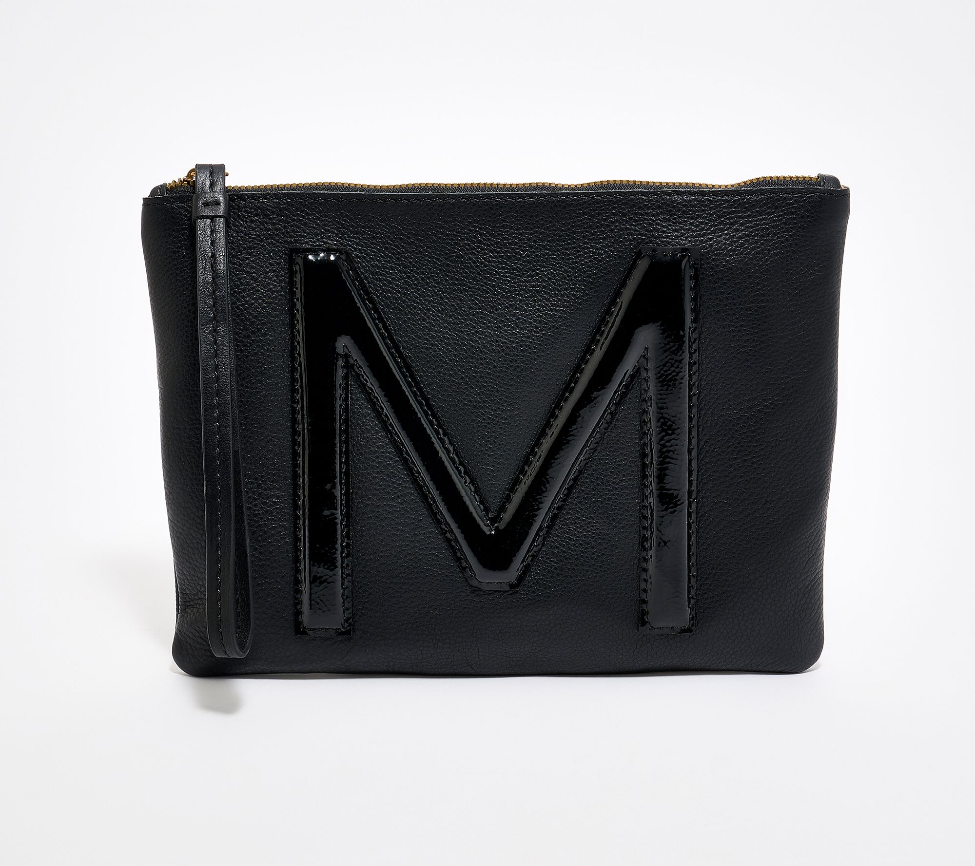 "As Is" American Leather Co. Tonal Monogram Wristlet Pouch