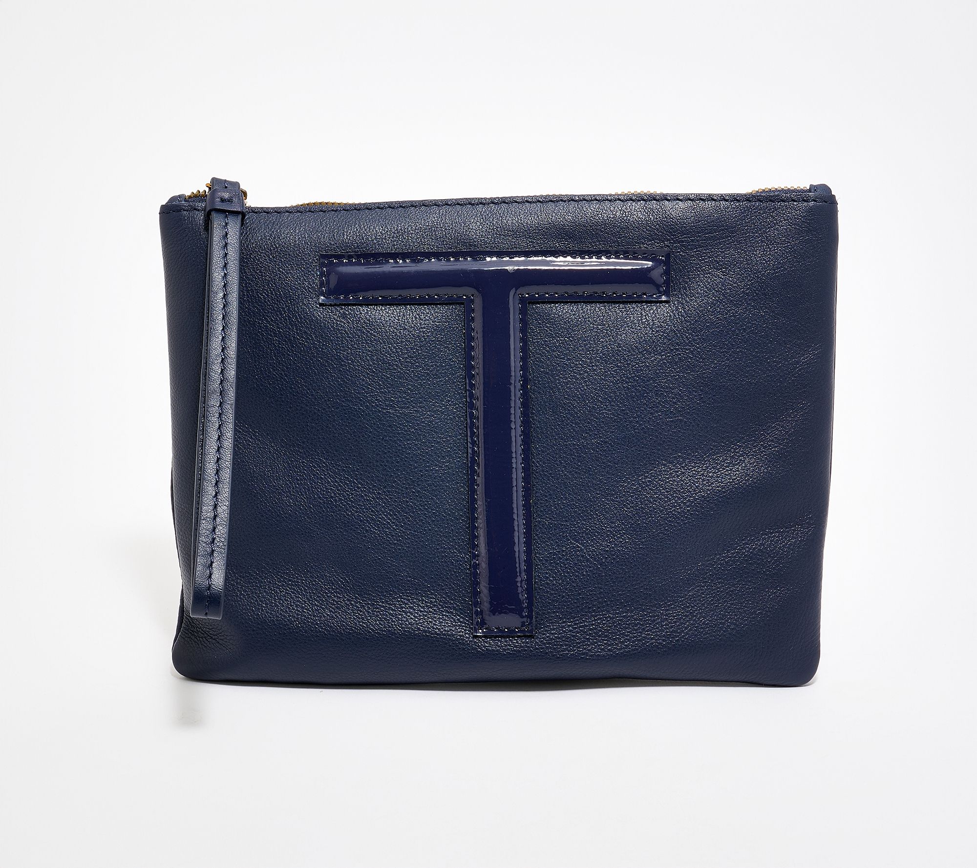"As Is" American Leather Co. Tonal Monogram Wristlet Pouch