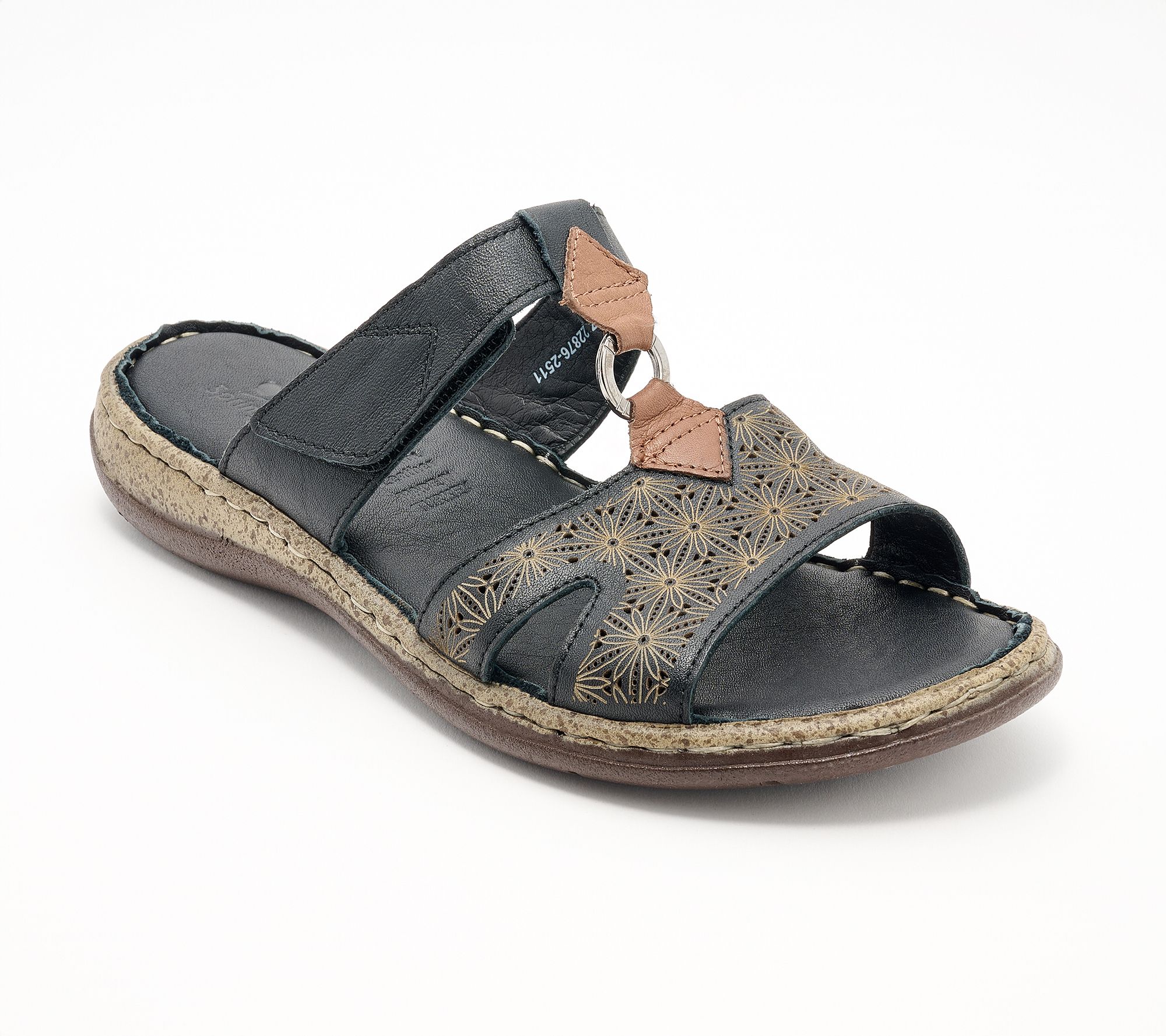 Spring Step Leather Slide Sandals - Virelle