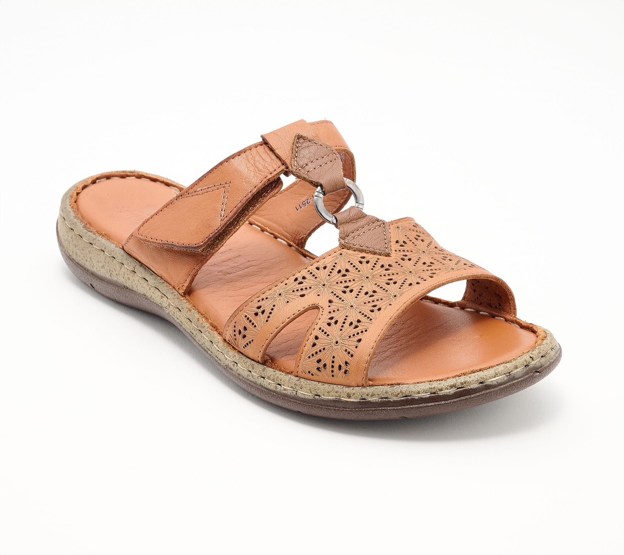 Spring Step Leather Slide Sandals - Virelle