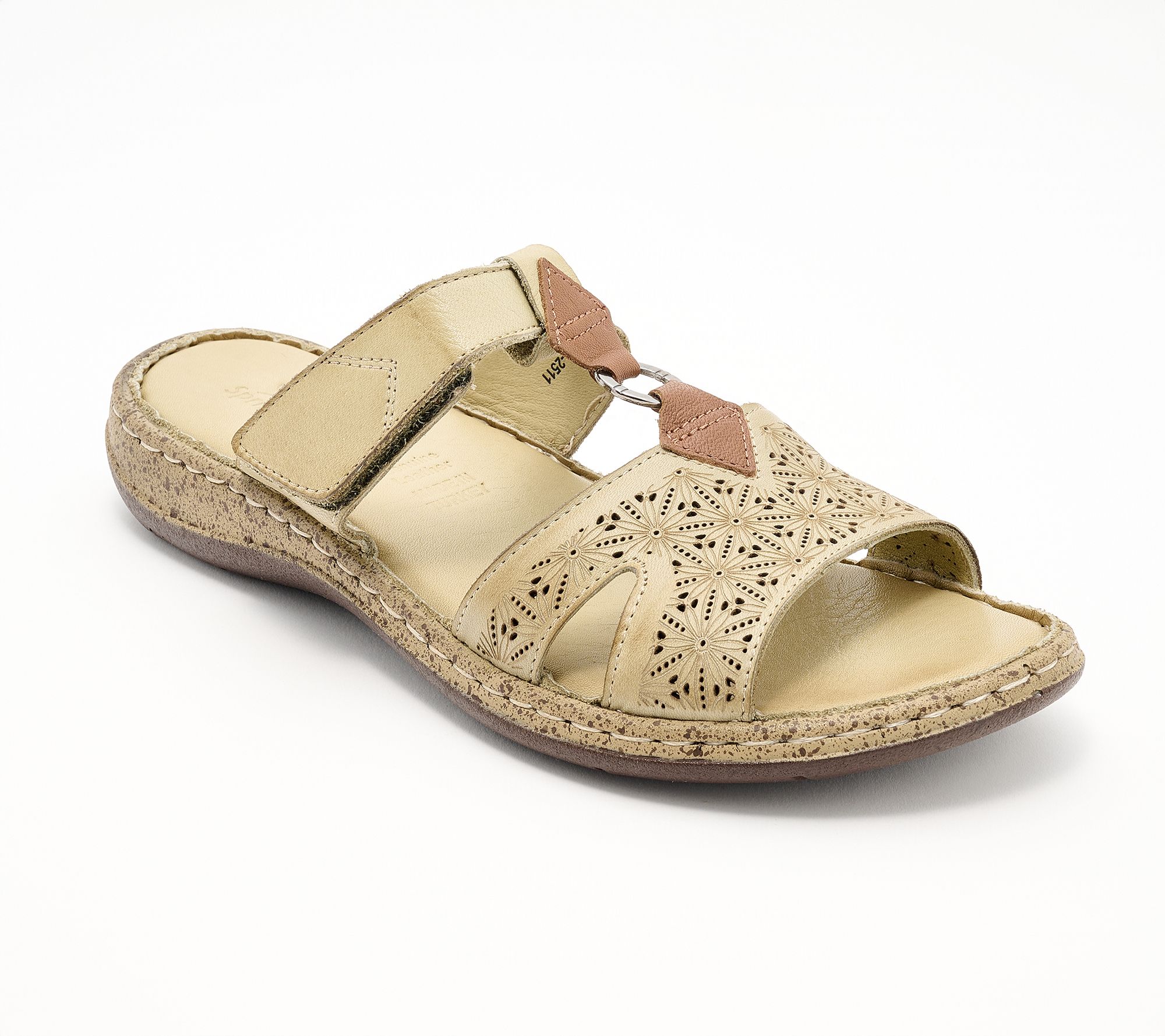 Spring Step Leather Slide Sandals - Virelle