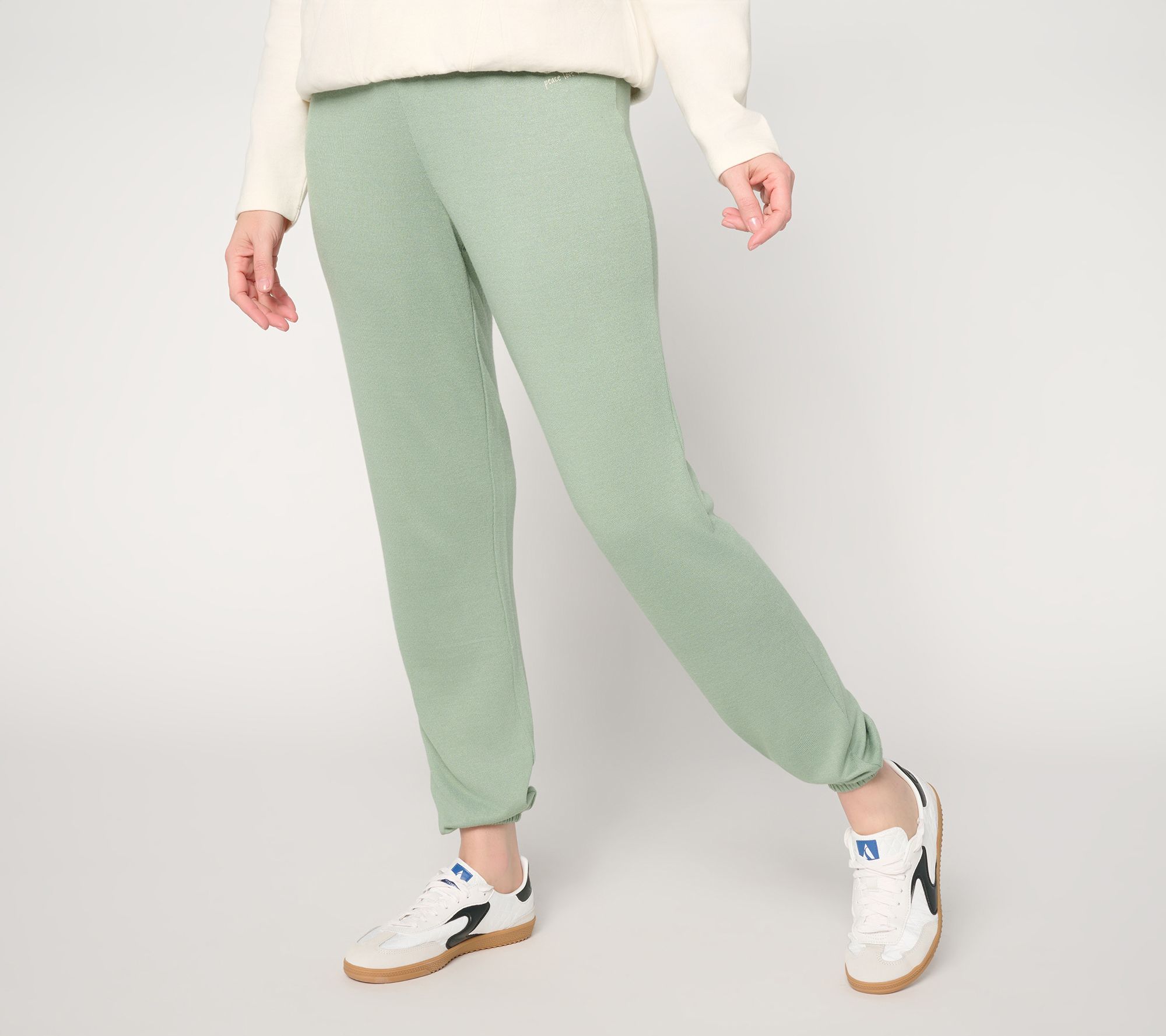 "As Is" Peace Love World Regular Ankle Length Pull On Comfy Joggers