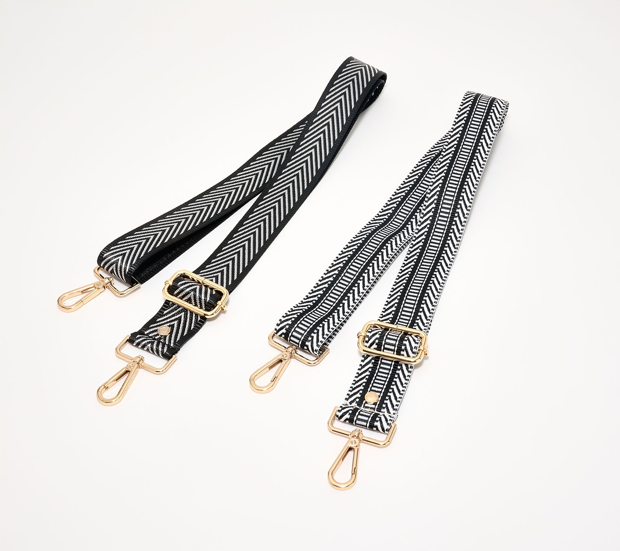 "As Is" Pom Pom London Set of 2 Woven Crossbody Strap