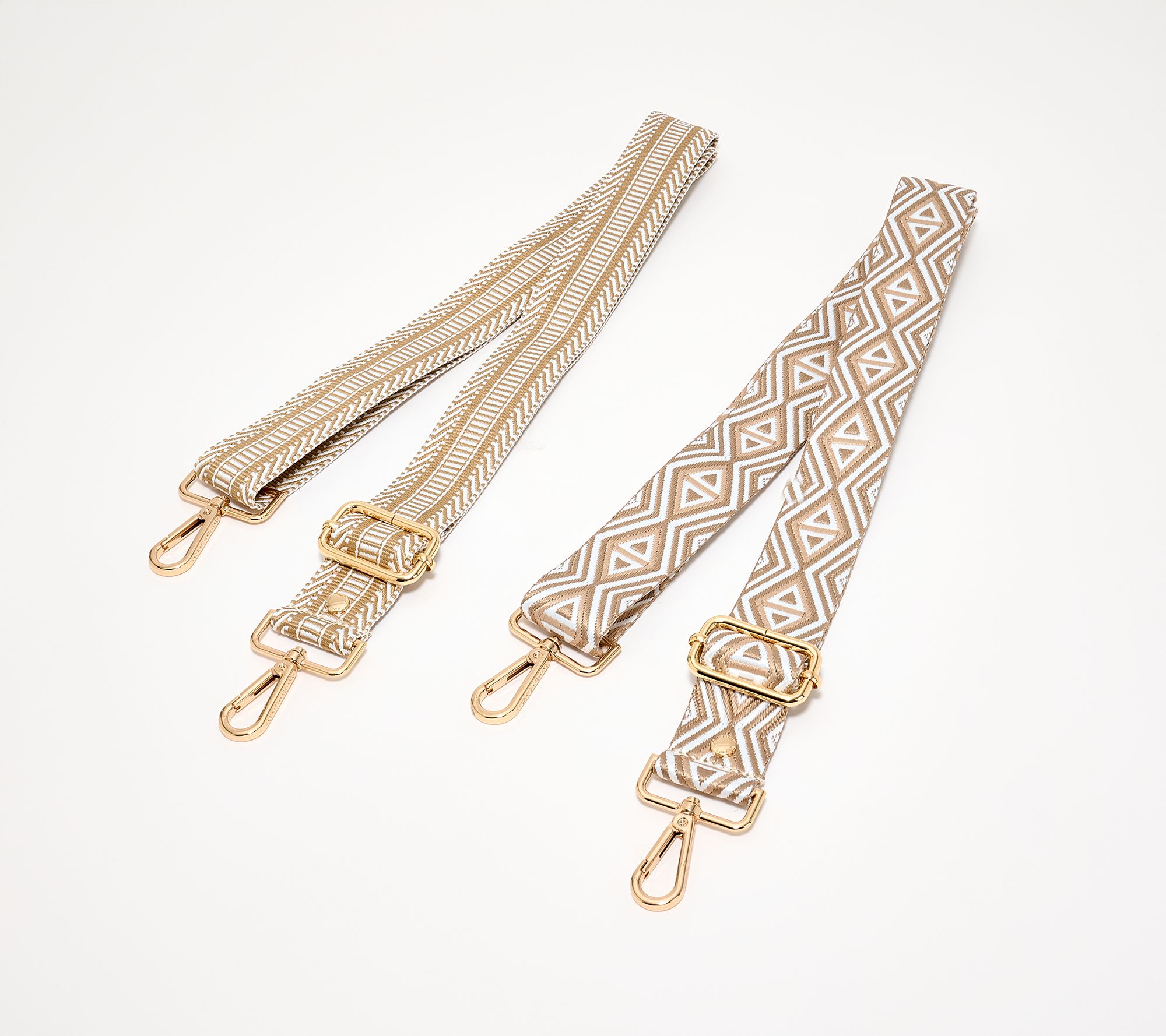 "As Is" Pom Pom London Set of 2 Woven Crossbody Strap