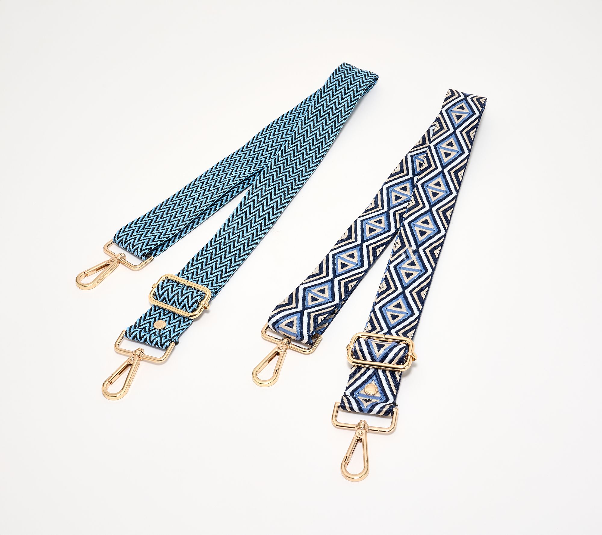 "As Is" Pom Pom London Set of 2 Woven Crossbody Strap