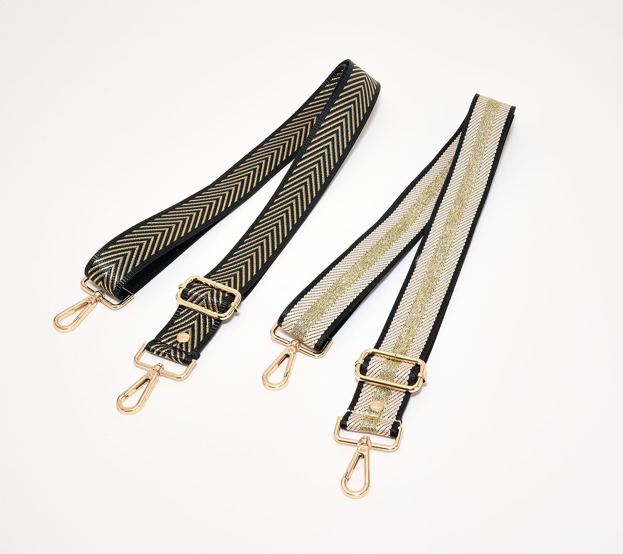 "As Is" Pom Pom London Set of 2 Woven Crossbody Strap