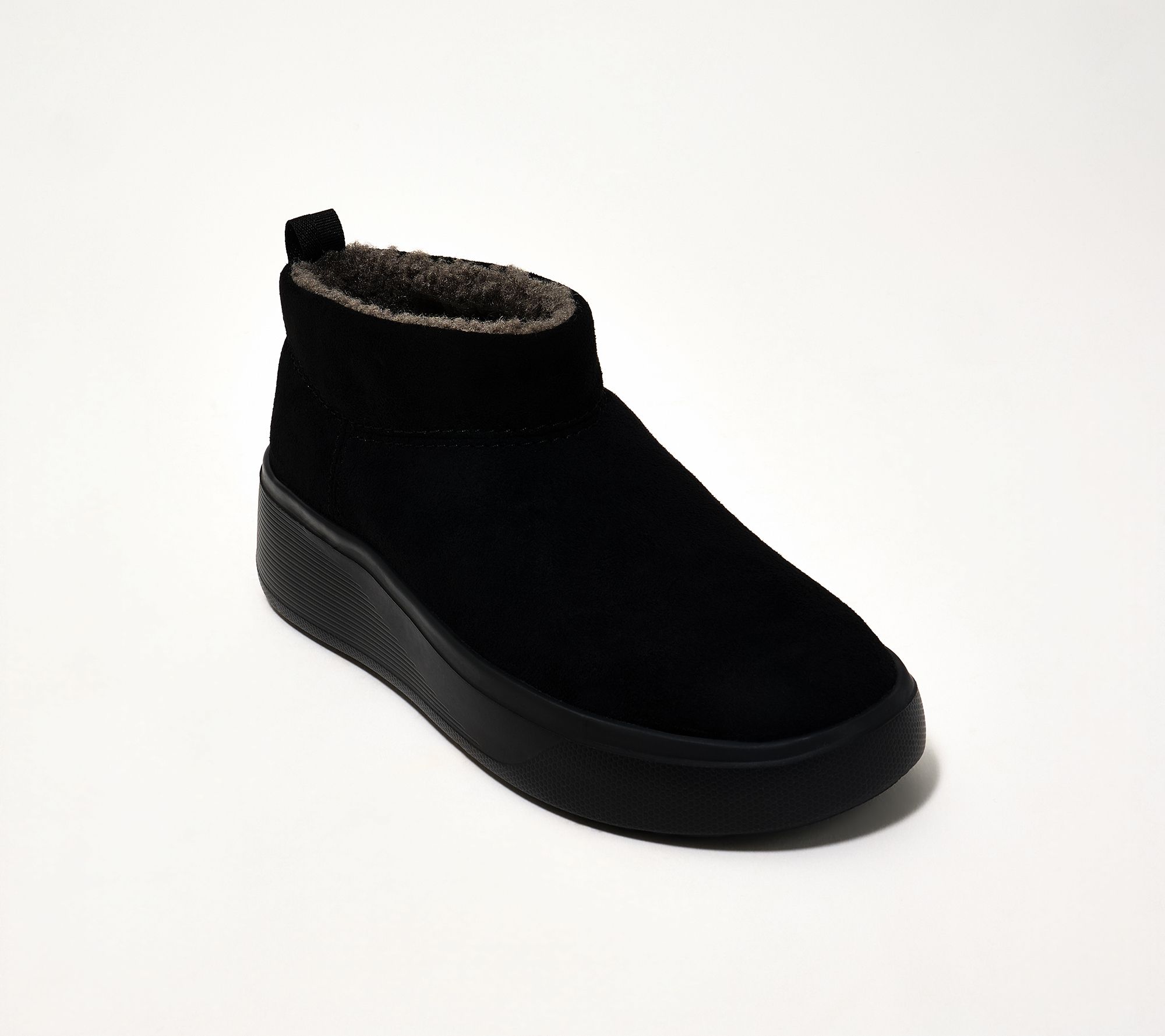 Clarks Cloudsteppers Faux Fur Lined Ankle Boots -Solevana Rise
