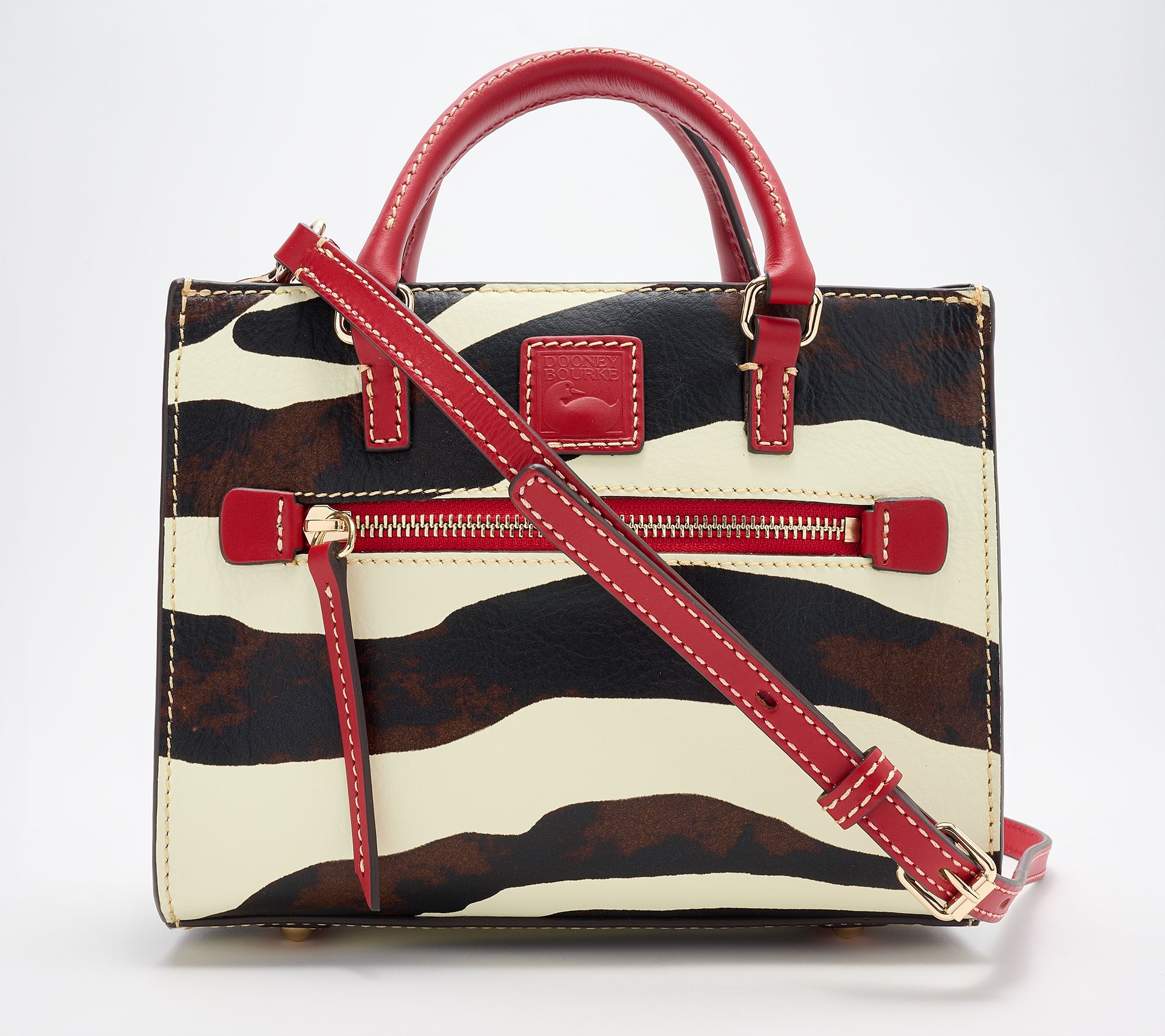 "As Is" Dooney & Bourke Zebra Mini Zip Janine Crossbody
