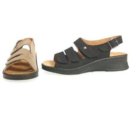 Romika Triple Strap Leather Sandals with Backstrap