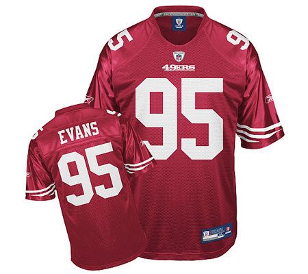 NFL 49ers Demetric Evans Replica Team Color Jersey 