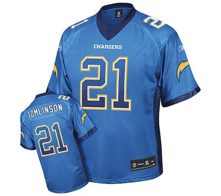 LaDainian Tomlinson 21 San Diego Chargers Blue Team Reebok Jersey