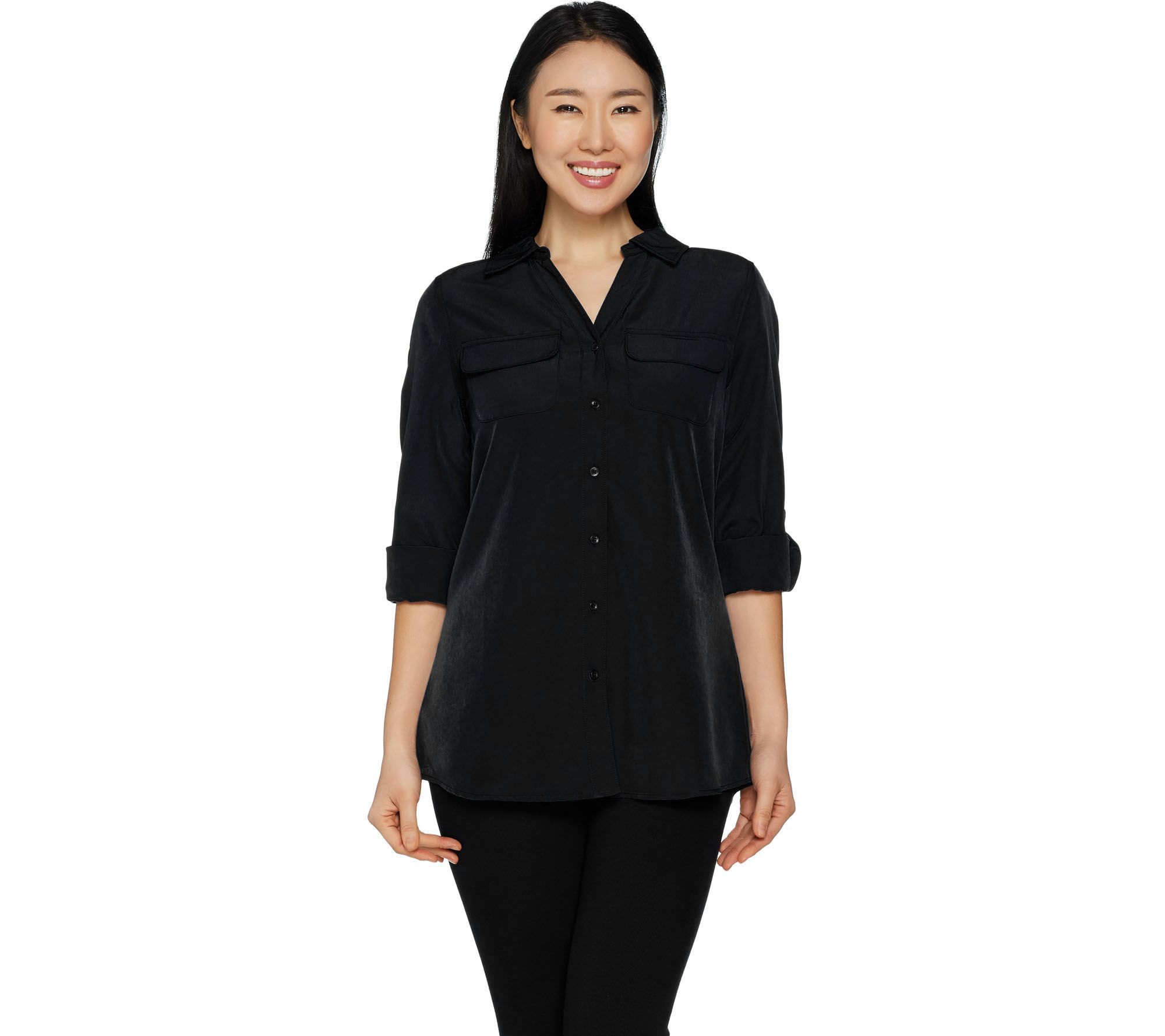 qvc denim and company shirts