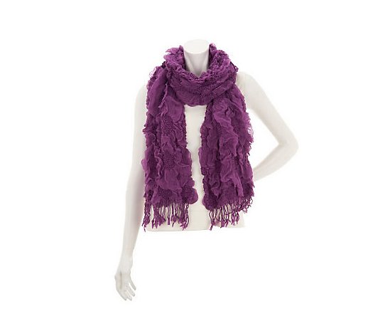 Layers by Lizden Sunflower Bubble Scarf with Fringe