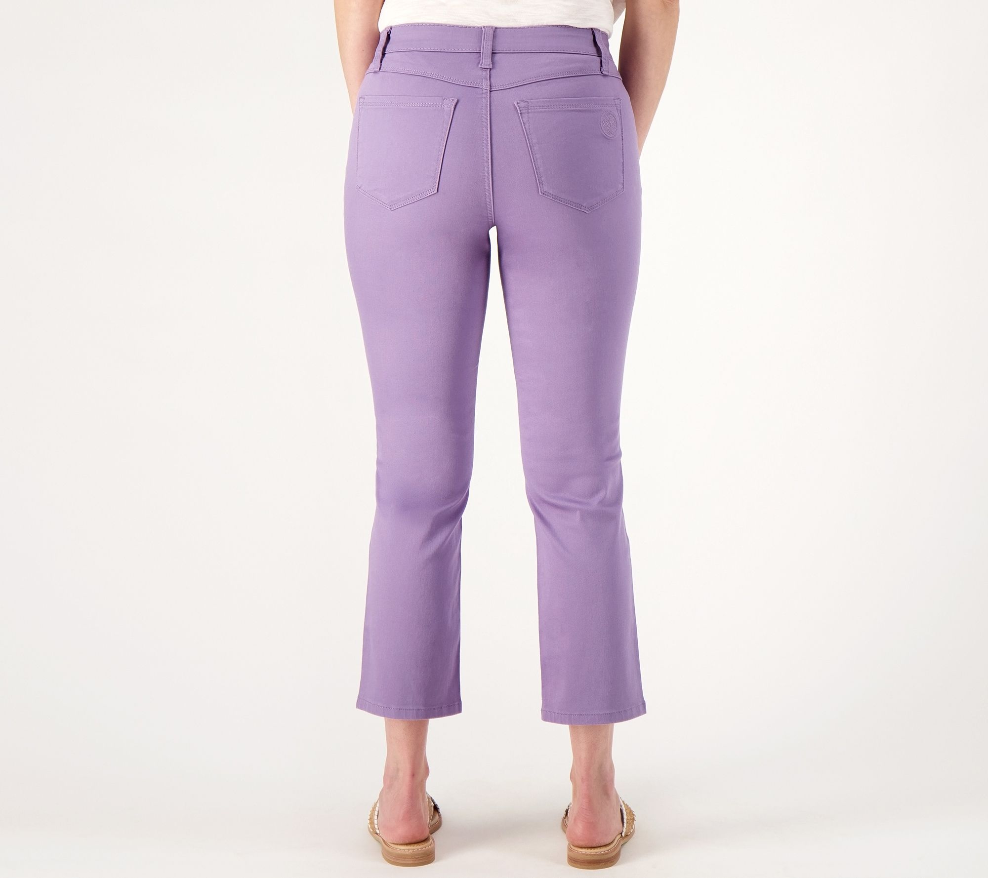 Laurie Felt Regular Wave Denim 5-Pocket Crop Straight Jeans - QVC.com