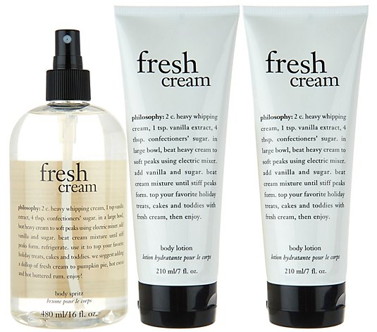 philosophy super-size body spritz and duo of body lotion