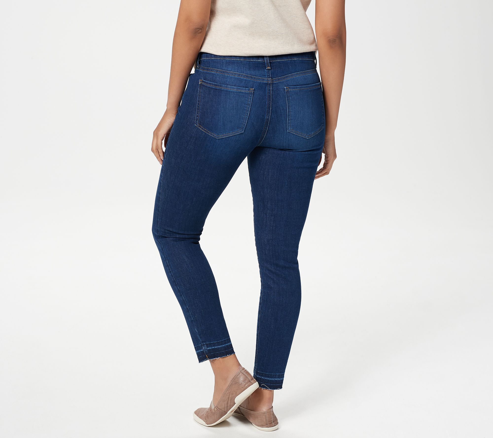 NYDJ Ami Skinny Ankle Jeans with Released Hem -Cooper - QVC.com