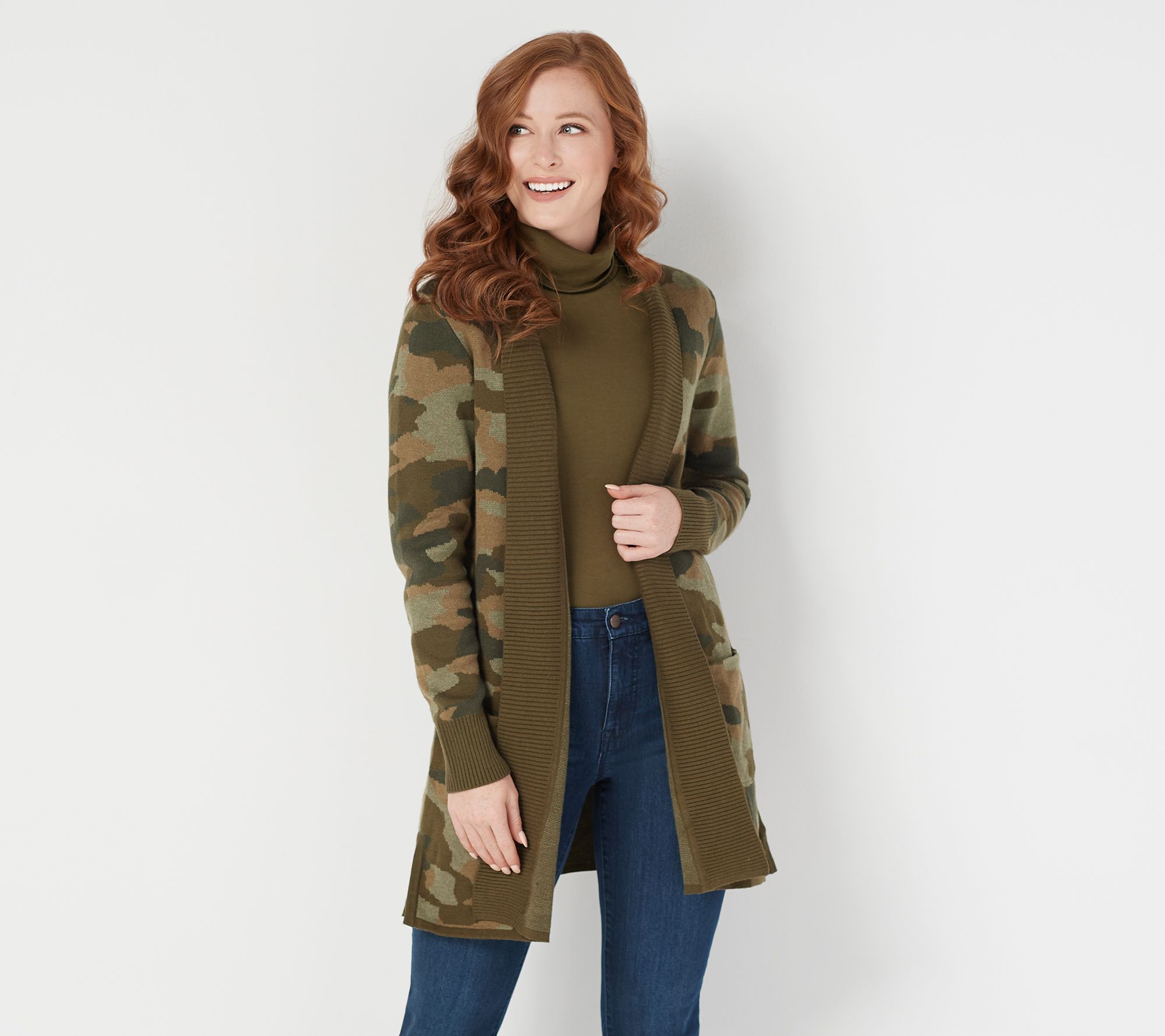 "As Is" Isaac Mizrahi Live! Choice Pattern Jacquard Cardigan