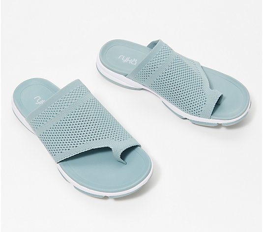 Ryka Mesh Toe-Loop Slide Sandals - Desi