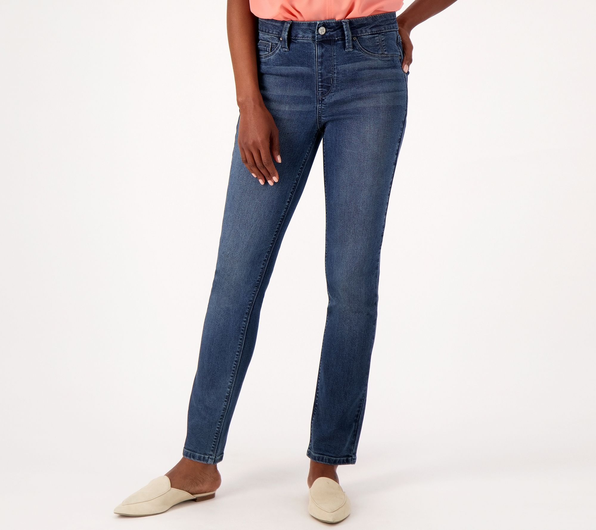 Laurie Felt Tall Silky Denim Easy Skinny Pull-On Jeans - QVC.com
