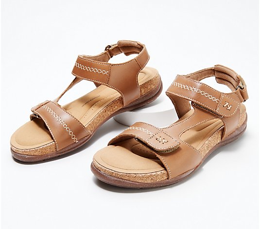 Clarks Collection Adjustable Leather Sandals - Roseville Mae