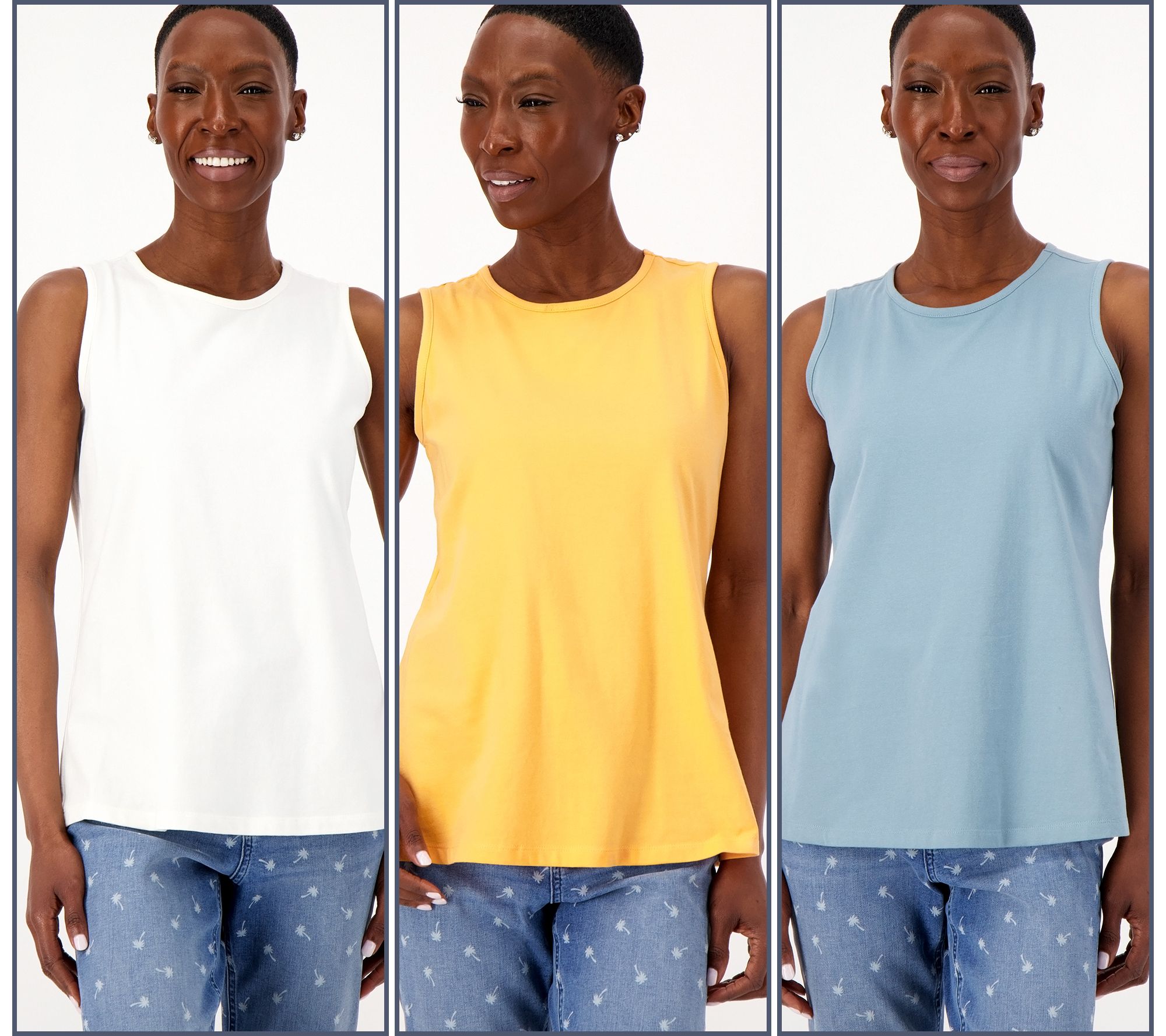Sexy Basics Tank Tops for Women, 6 Pack & 12 Pack Cotton -Flex Tank Tops (6  Pack - White, Small) at  Women's Clothing store