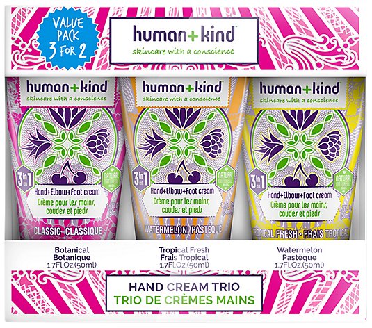 Human+Kind Set of 3 Hand Creams