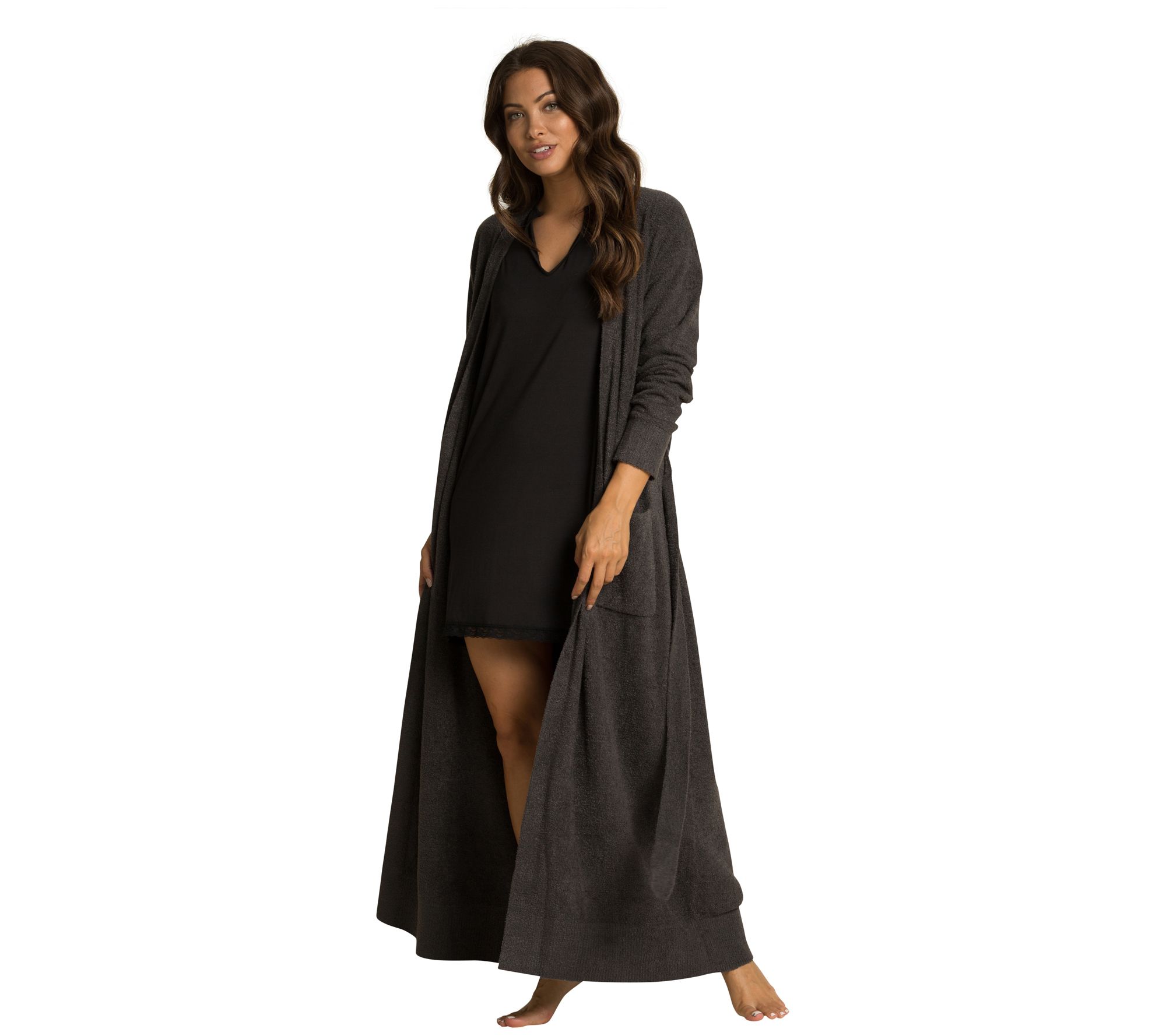 Barefoot Dreams CozyChic Lite Women's Long Robe - QVC.com
