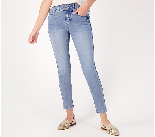 Laurie Felt Tall Silky Denim Curve Ankle Skinny Jeans- Indigo - QVC.com