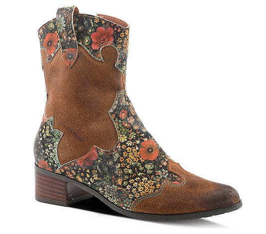 L`Artiste by Spring Step Western Style Booties- Ladyluck