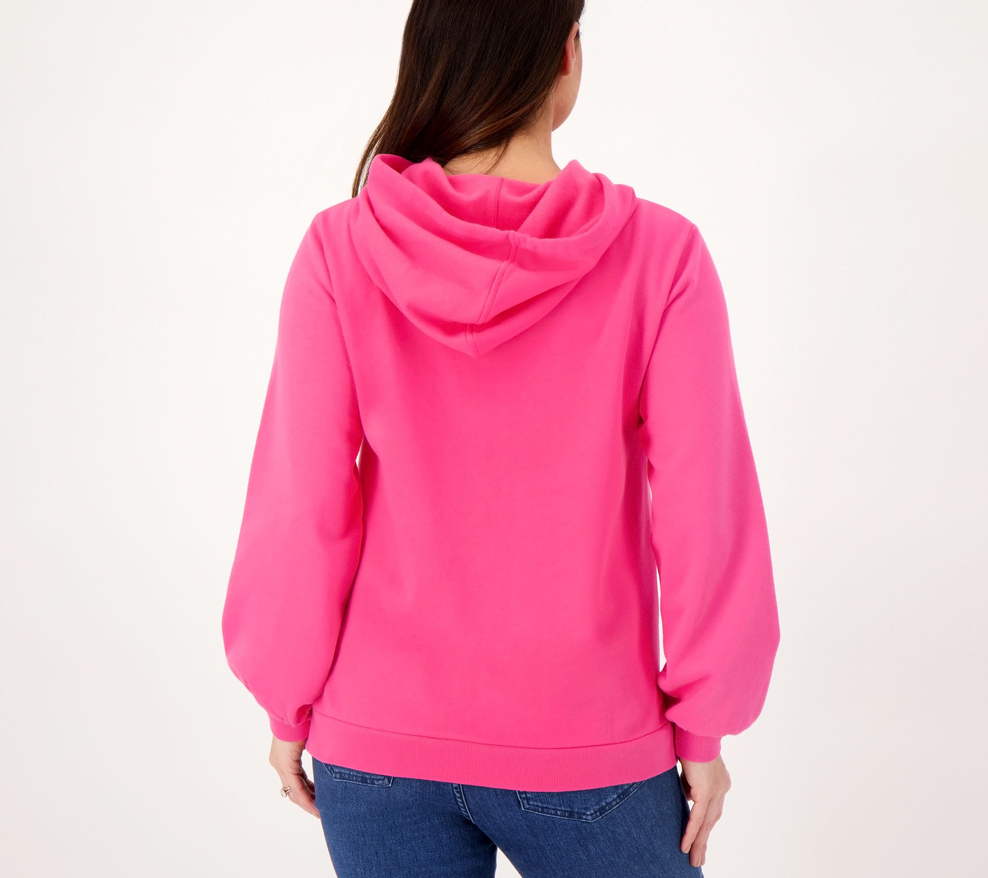 Peace Love World French Terry Button Front Sweatshirt - QVC.com