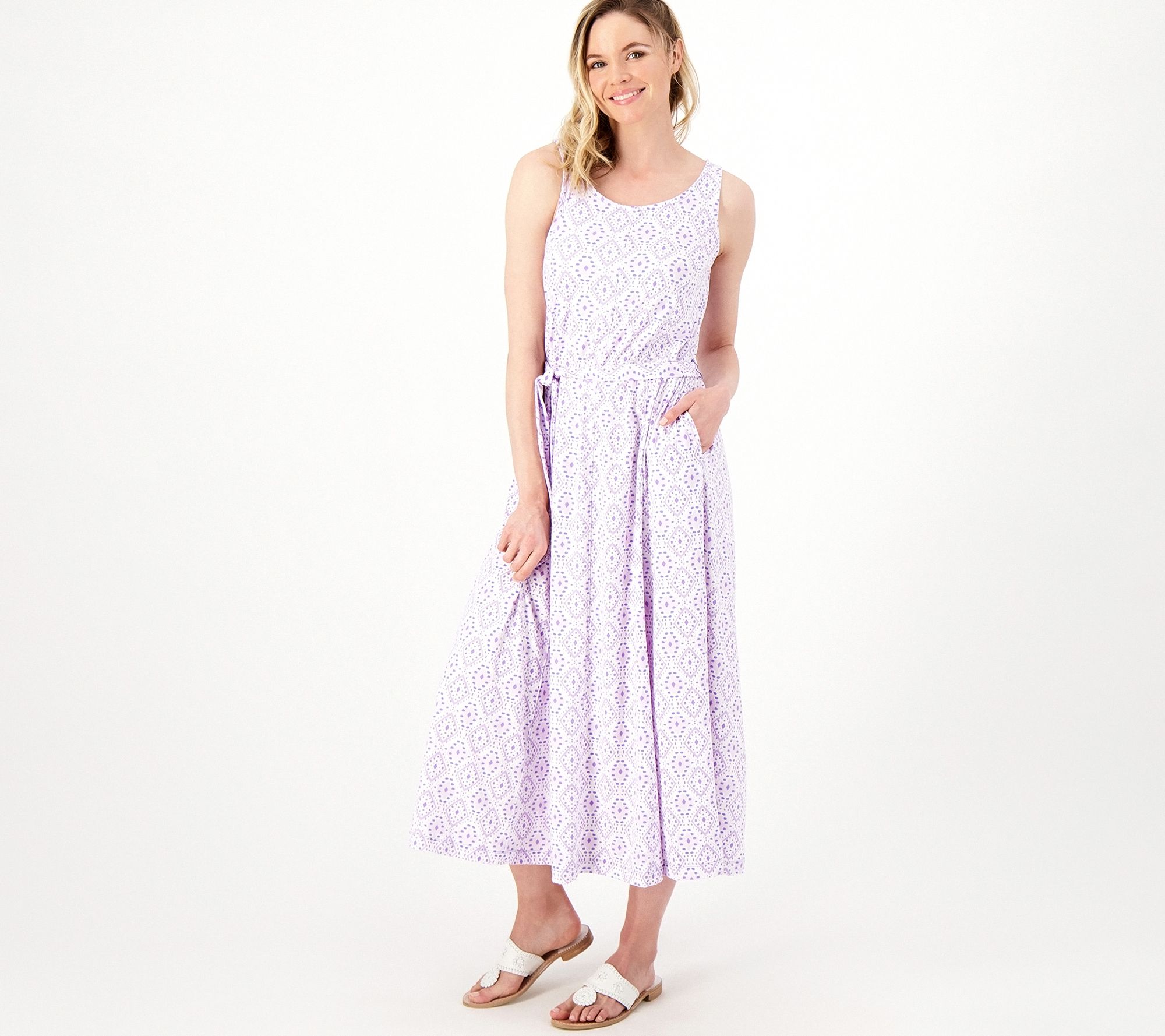 Cuddl Duds Regular Flexwear Paneled Maxi Dress