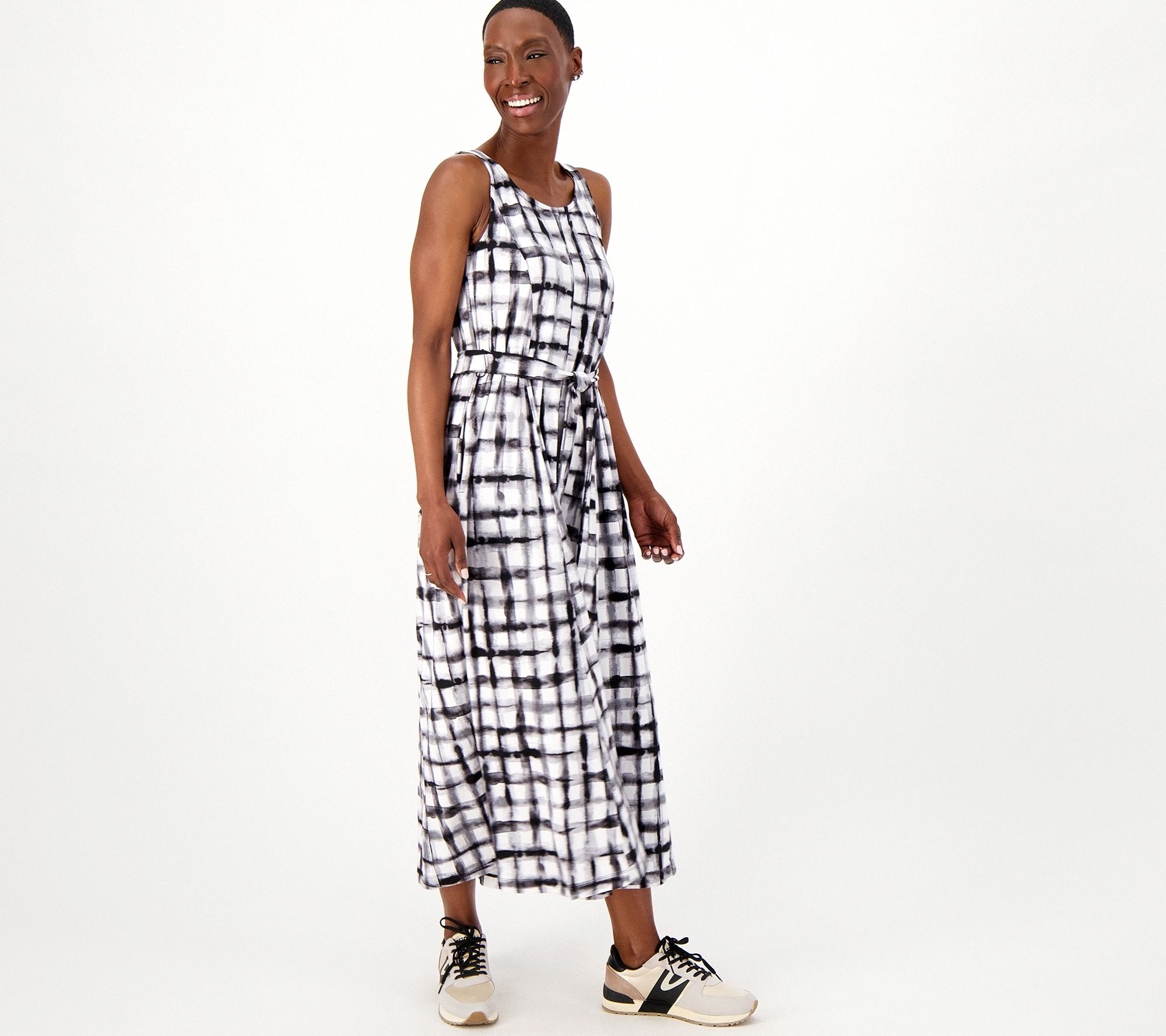 Cuddl Duds Regular Flexwear Paneled Maxi Dress