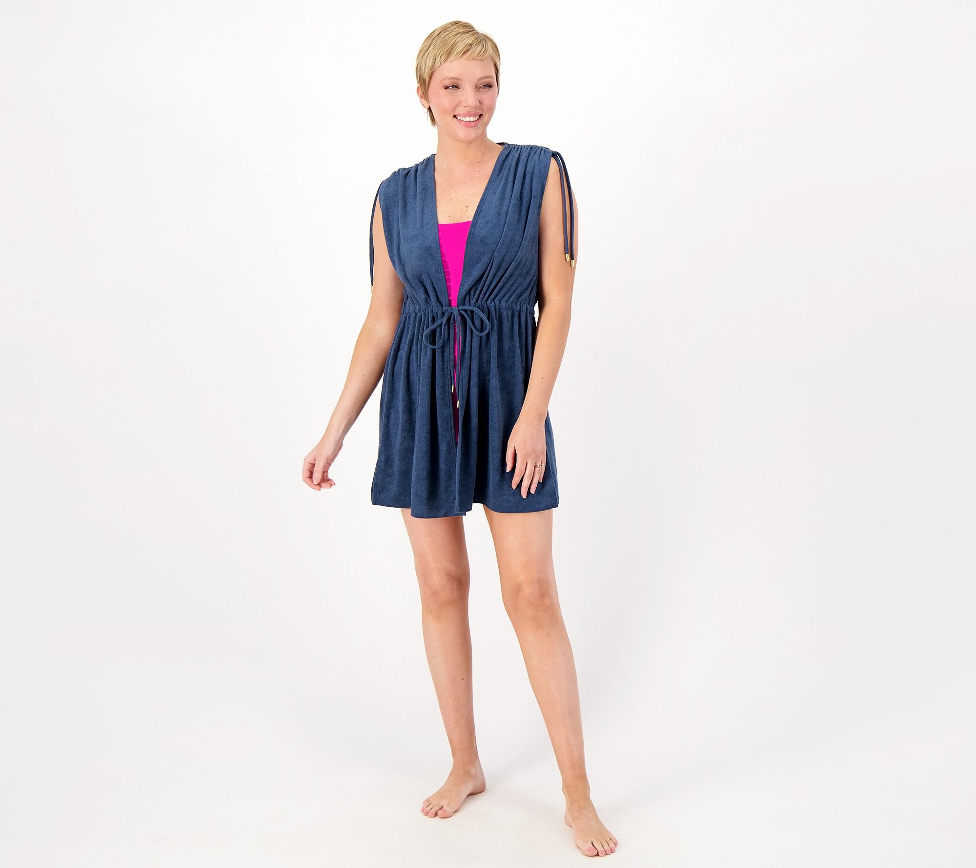 Jantzen French Terry Sleeveless Tie-Front Cover-Up