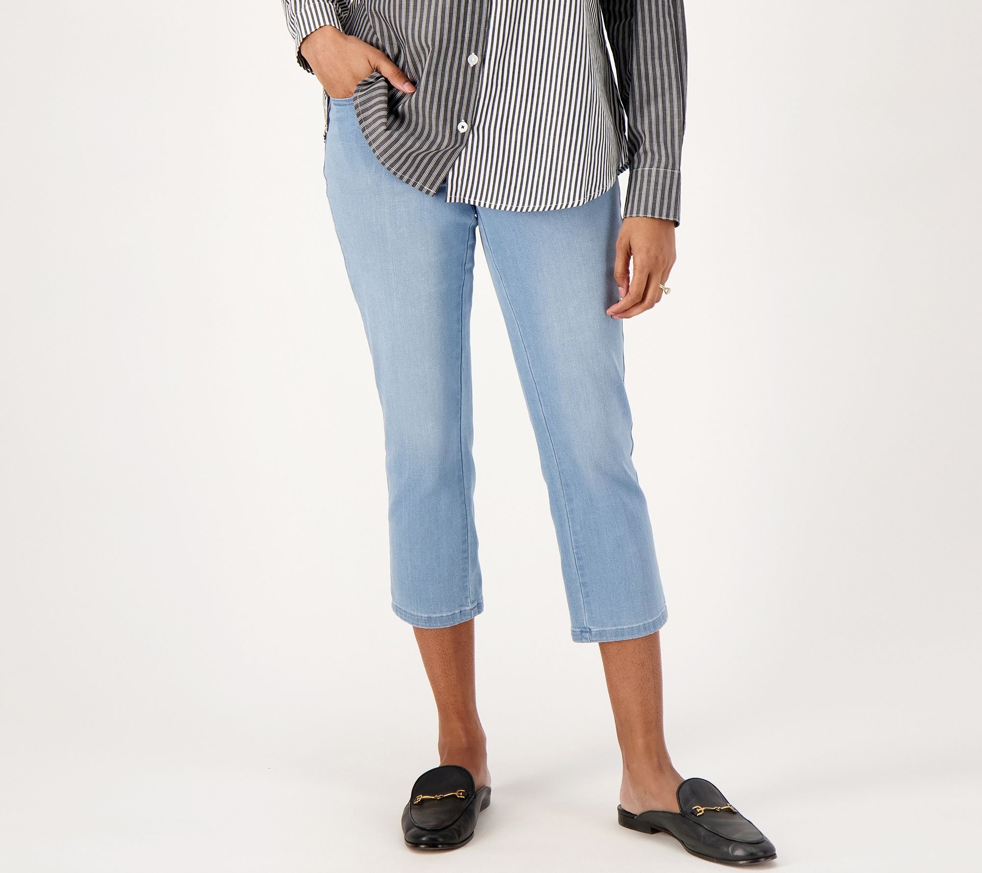 "As Is" Belle by Kim Gravel Reg Primabelle Straight Leg Cropped Jean